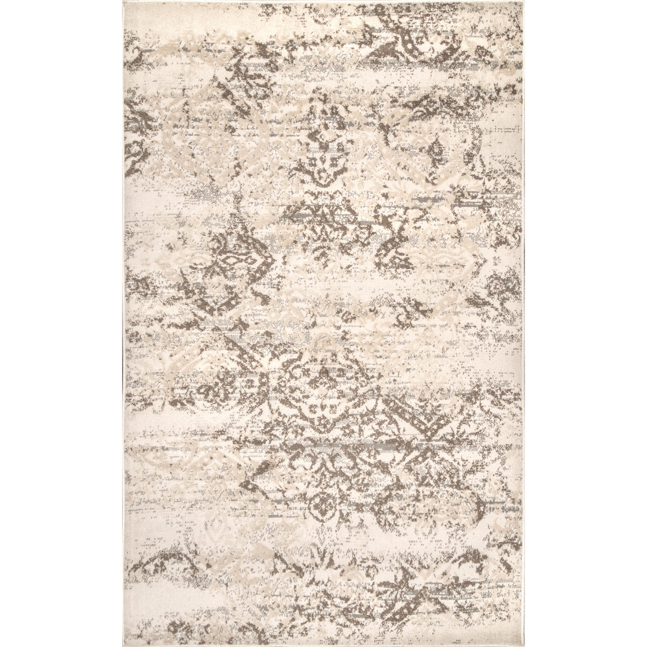 Nuloom Freja Faded Floral Area Rug, Beige, large