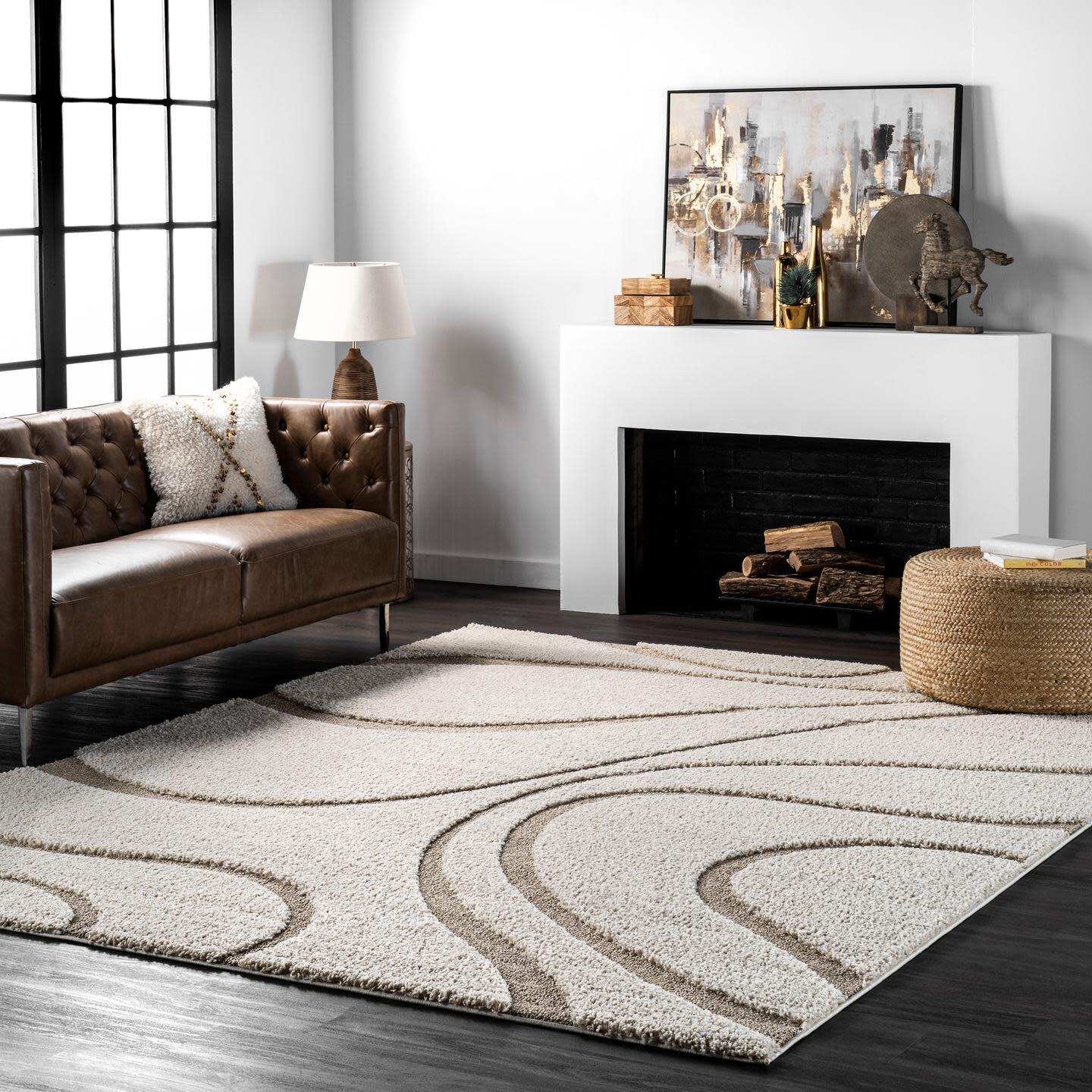 Nuloom Carolyn Modern Shag Area Rug, Cream, rollover