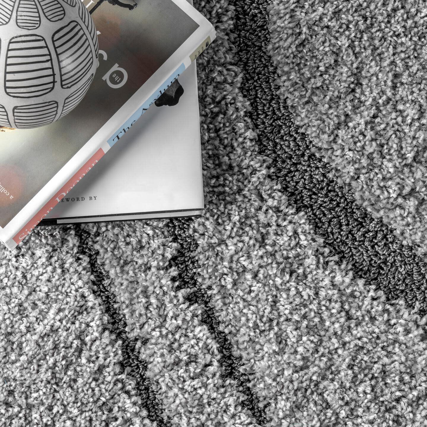 Nuloom Carolyn Modern Shag Area Rug, Dark Gray, large