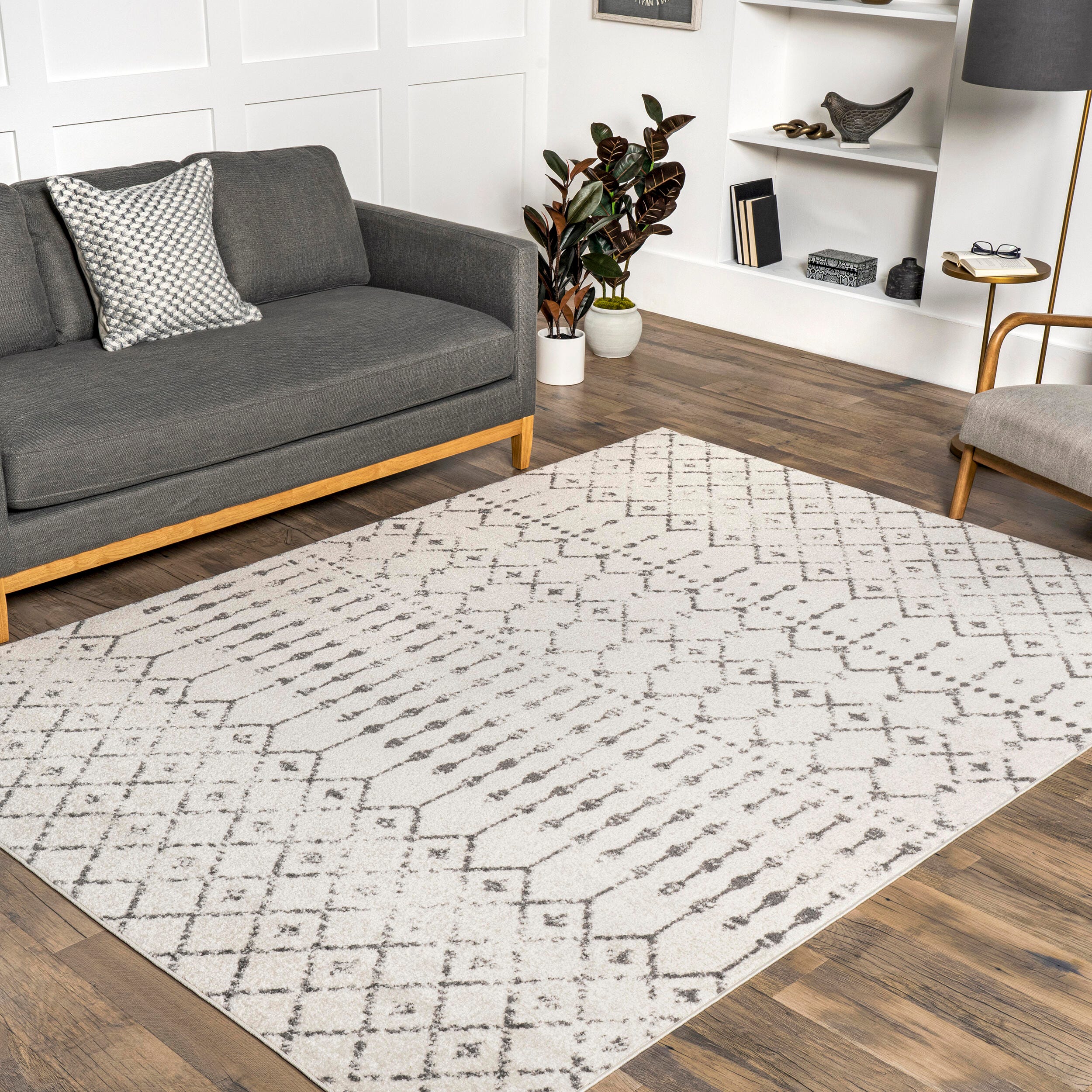 Nuloom Moroccan Blythe Area Rug, Gray, large