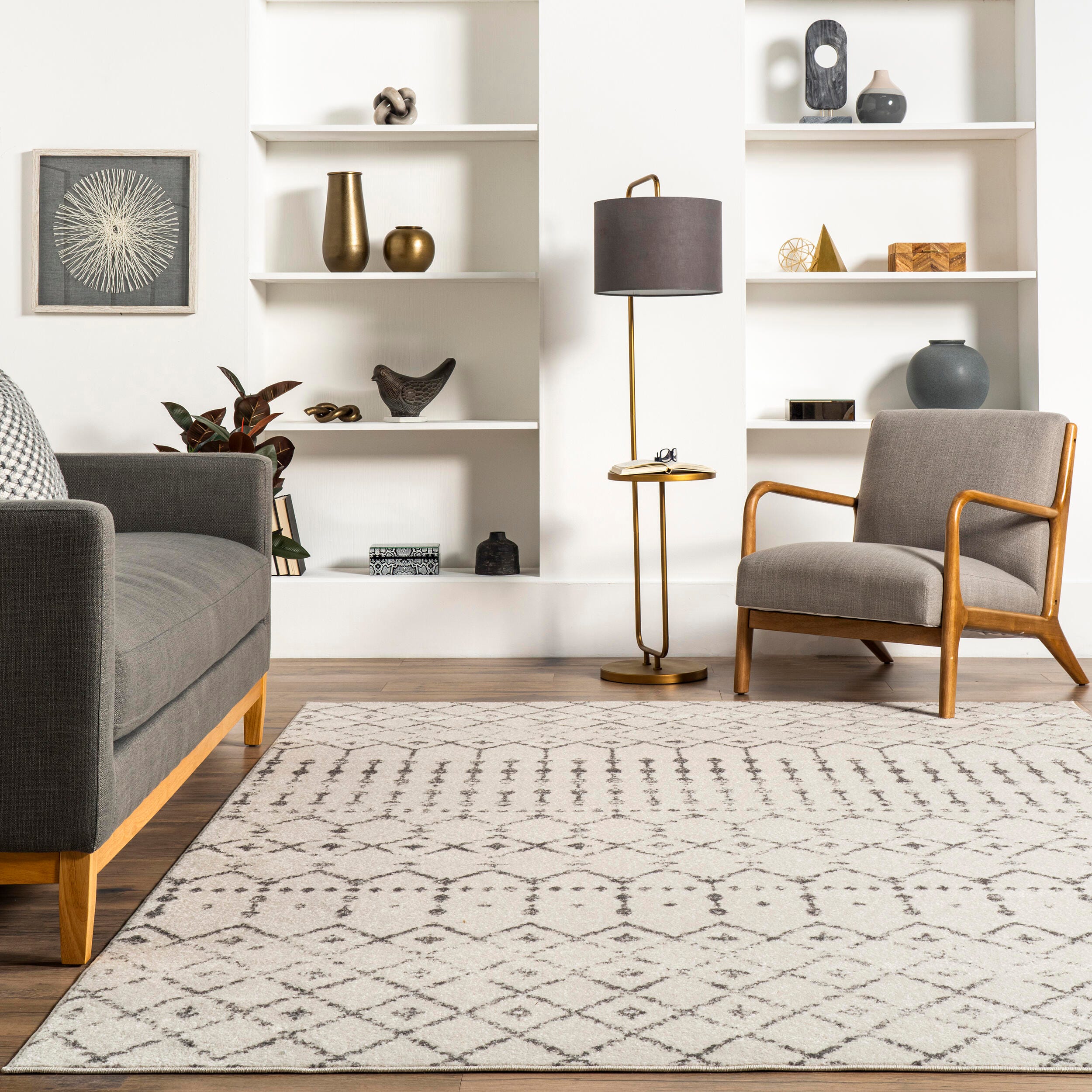 Nuloom Moroccan Blythe Area Rug, Gray, large