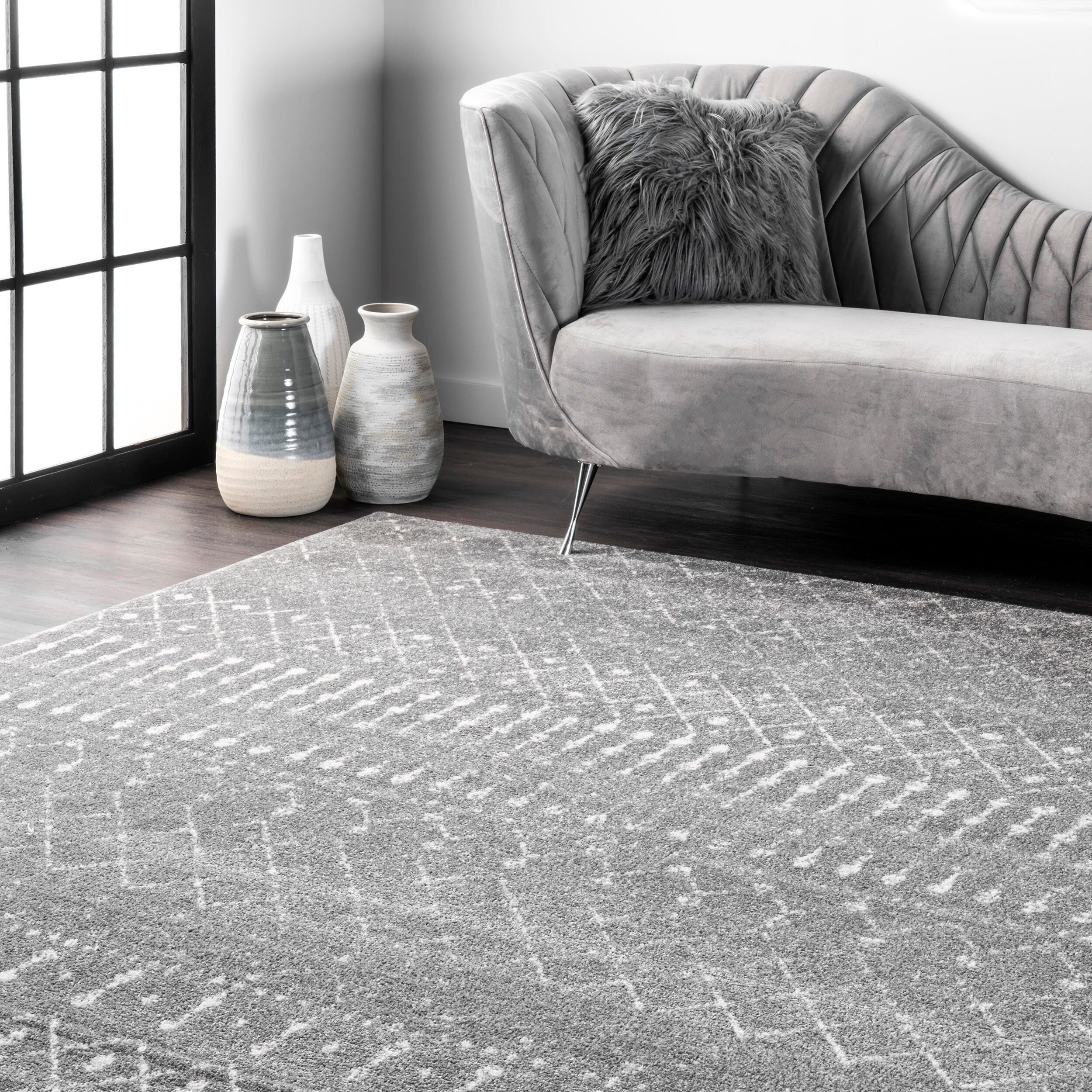 Nuloom Moroccan Blythe Area Rug, Dark Gray, large
