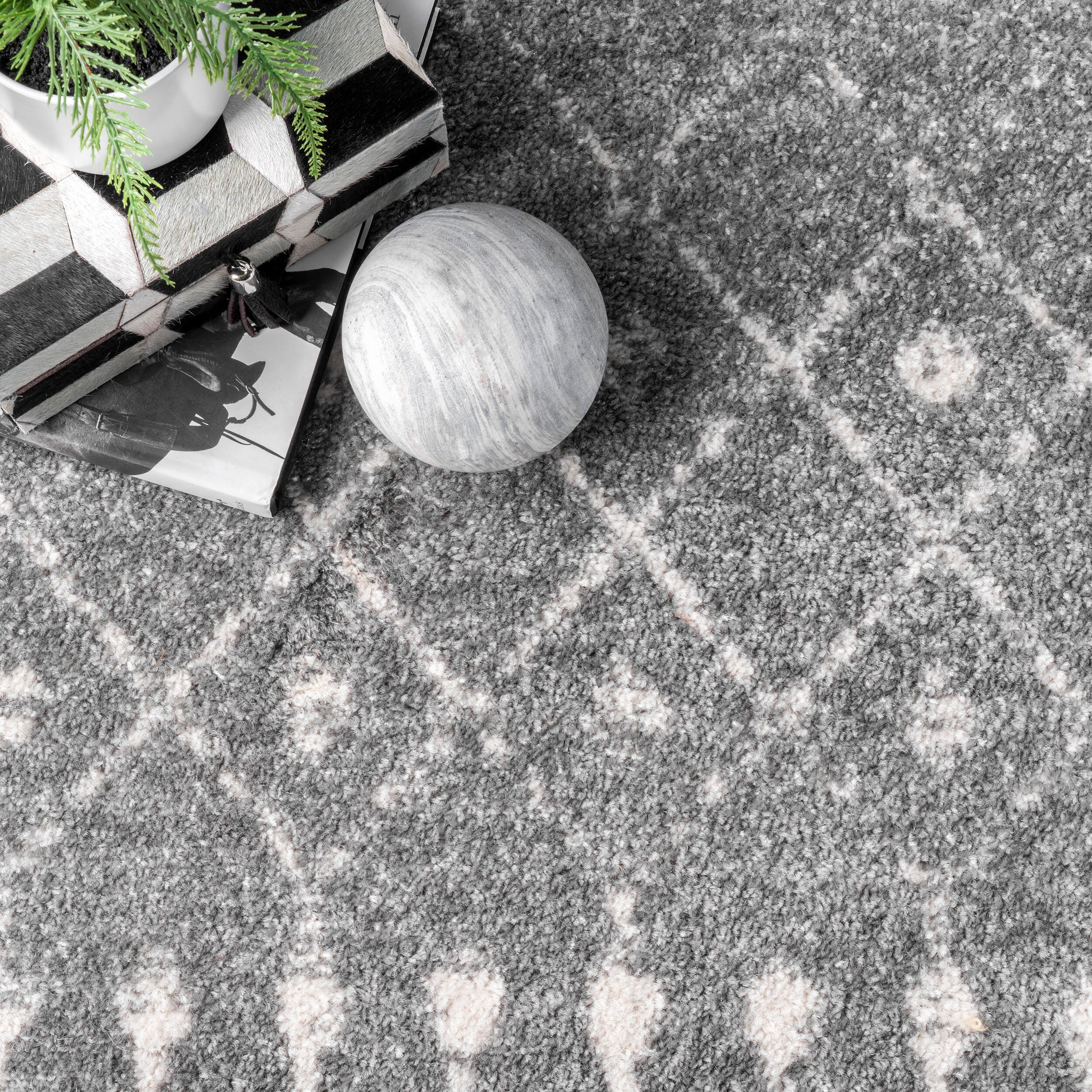 Nuloom Moroccan Blythe Area Rug, Dark Gray, large