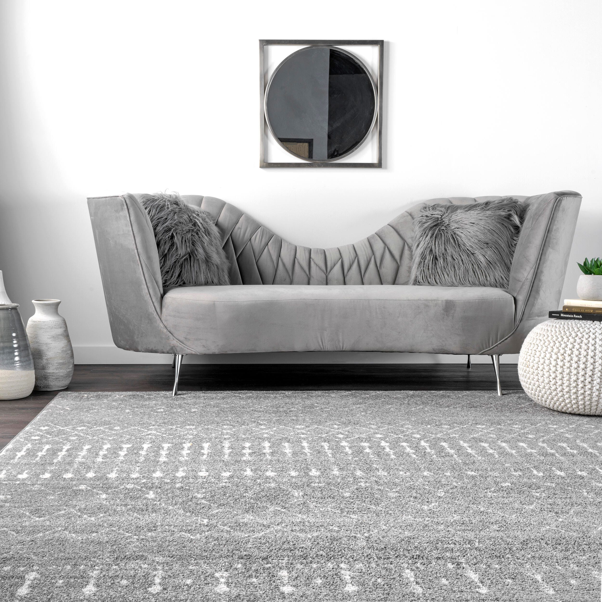 Nuloom Moroccan Blythe Area Rug, Dark Gray, large
