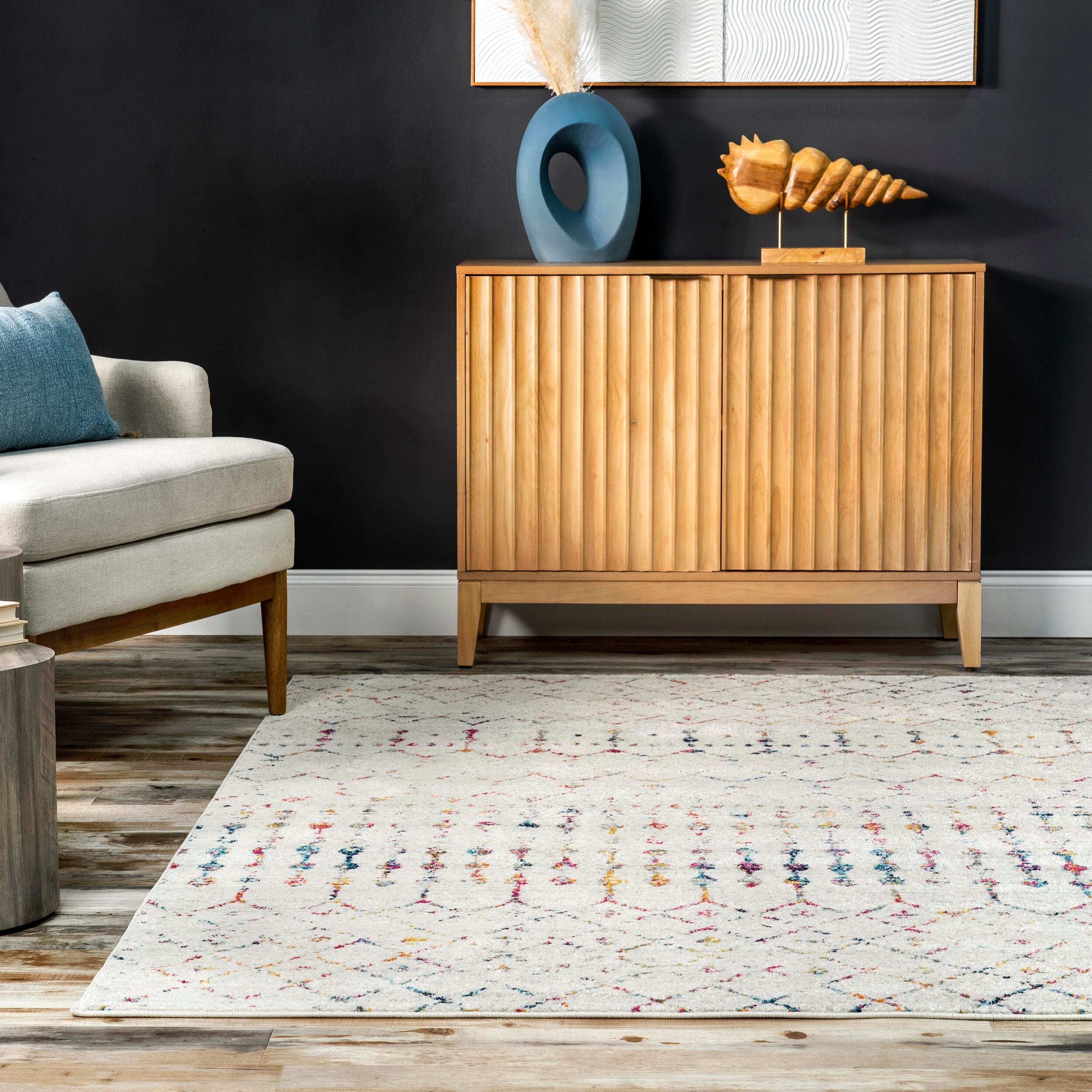 Nuloom Moroccan Blythe Area Rug, Light Multi, large