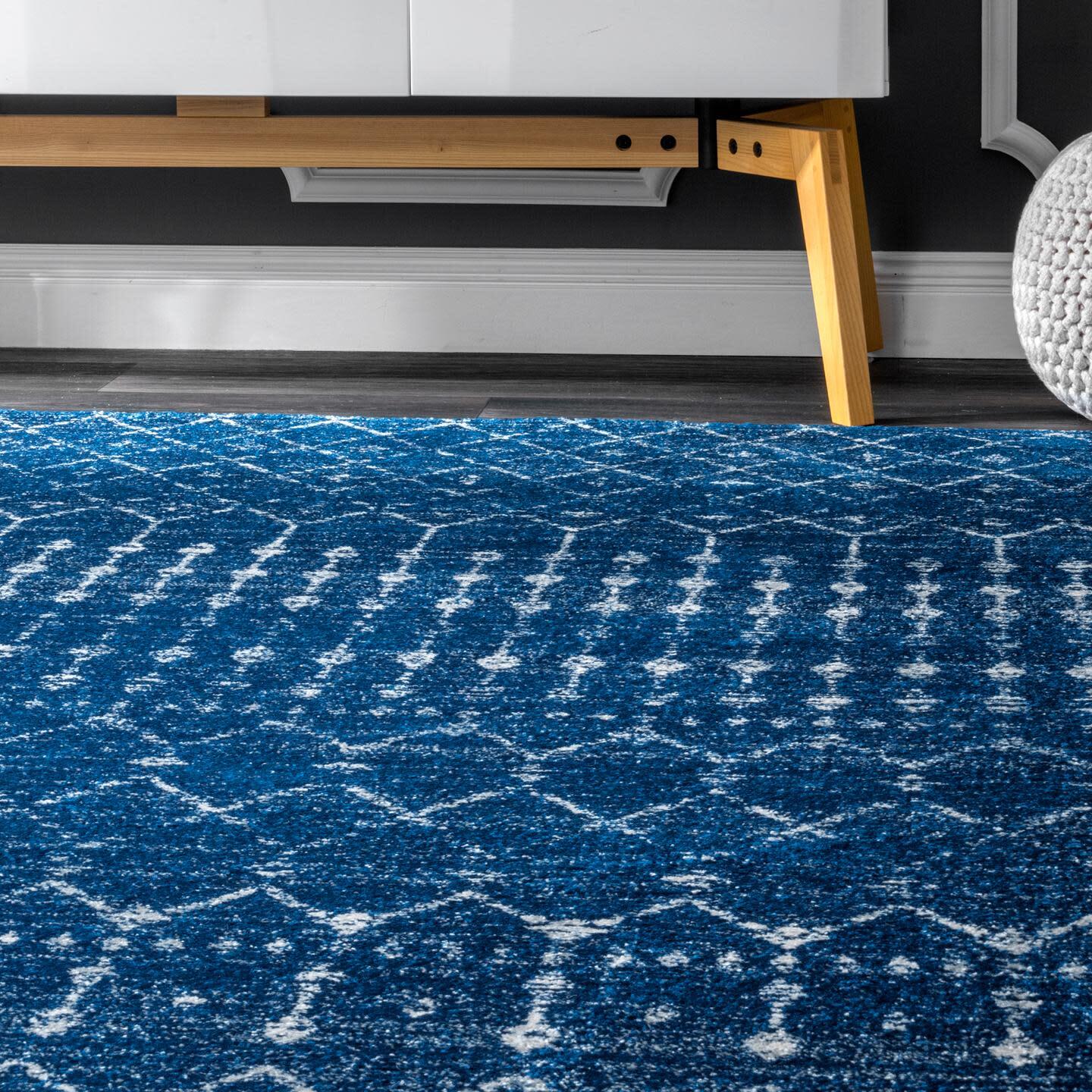 Nuloom Moroccan Blythe Area Rug, Blue, large