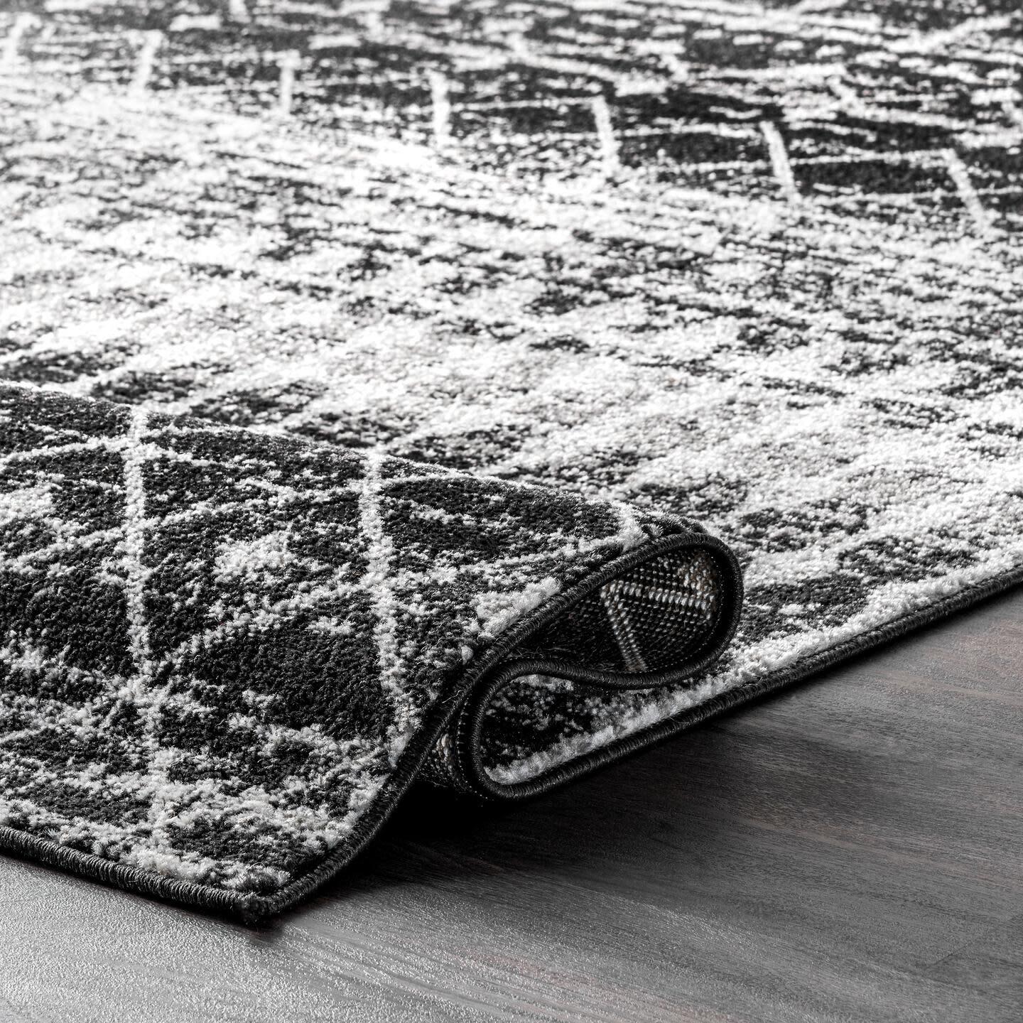 Nuloom Moroccan Blythe Area Rug, Black, large