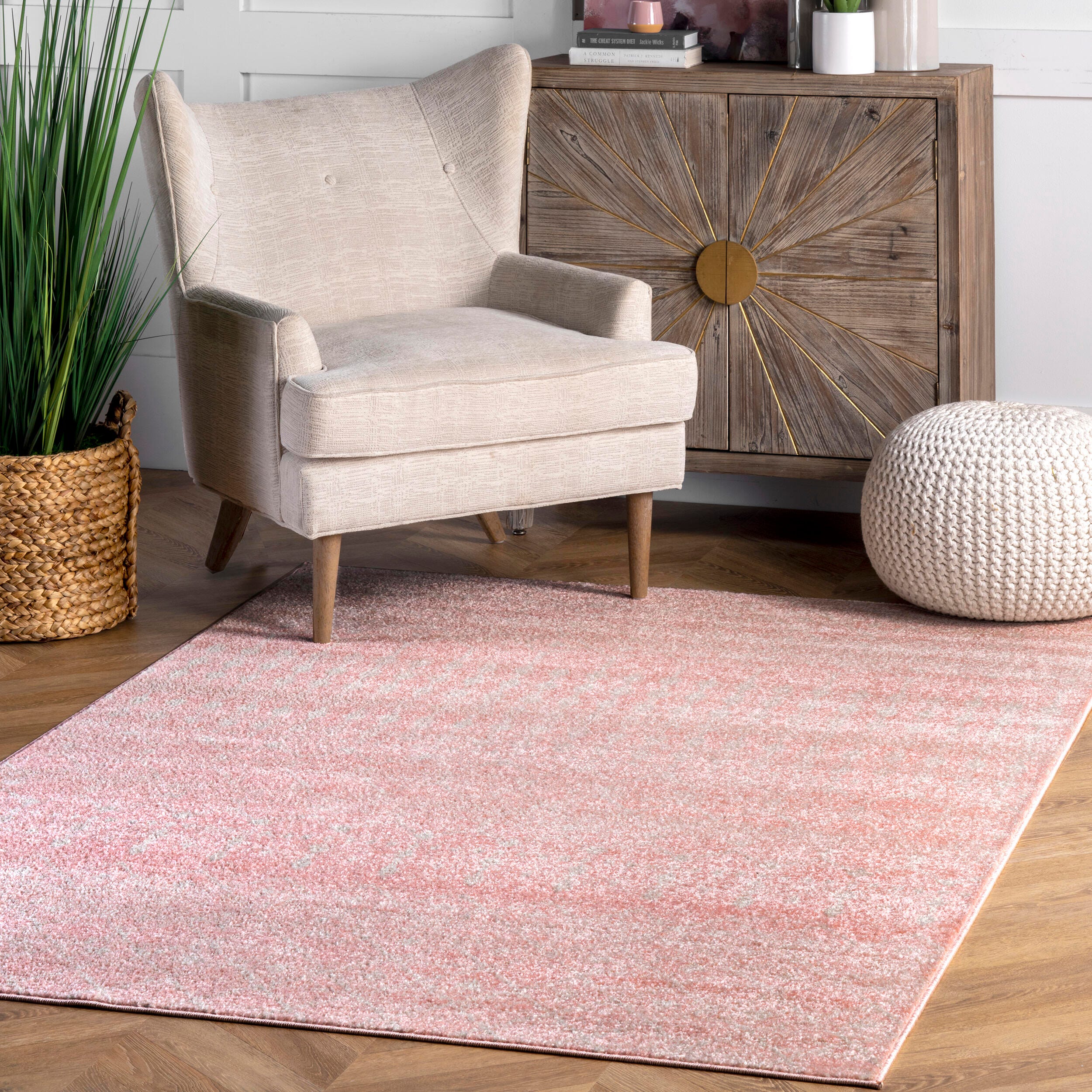 Nuloom Moroccan Blythe Area Rug, Pink, rollover
