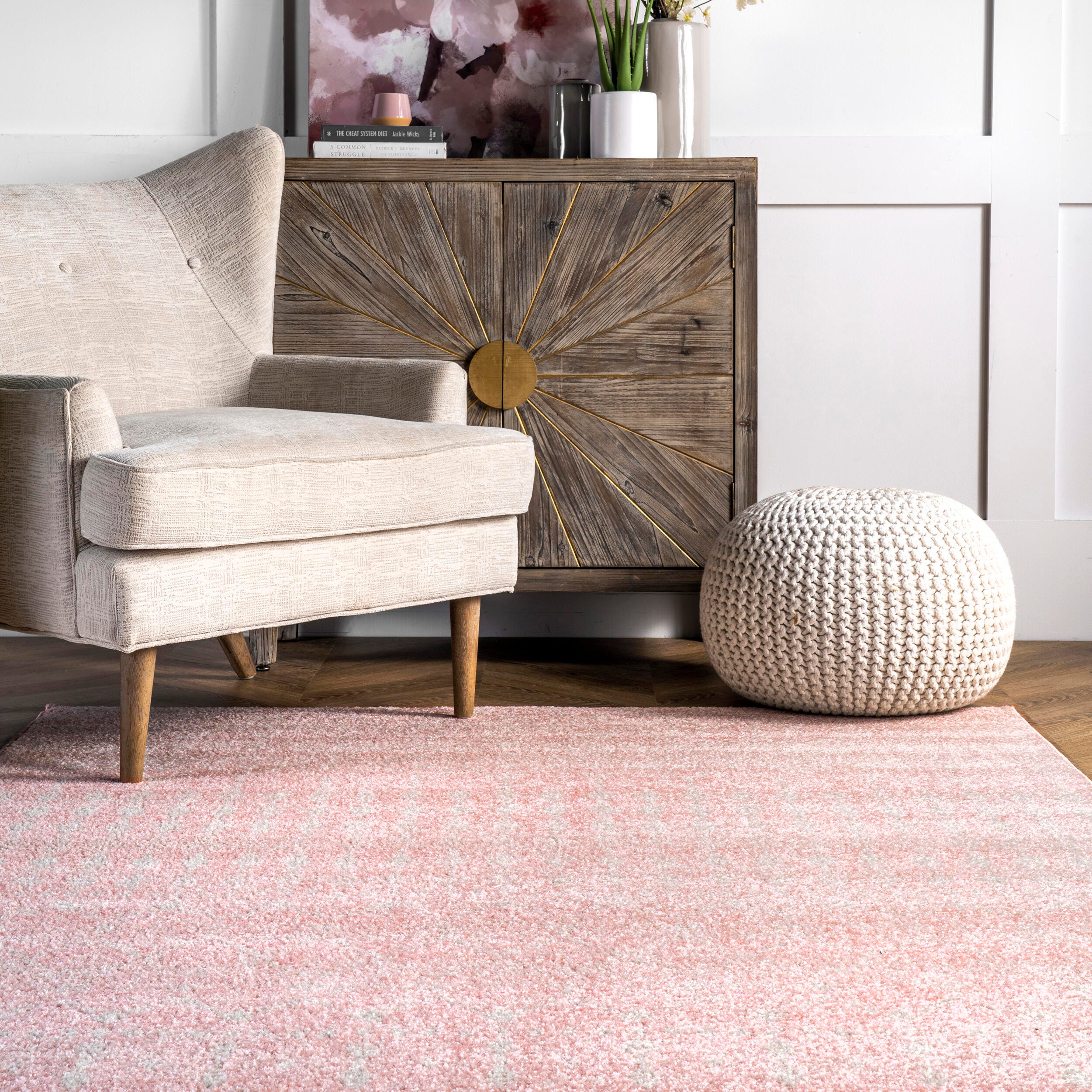 Nuloom Moroccan Blythe Area Rug, Pink, large