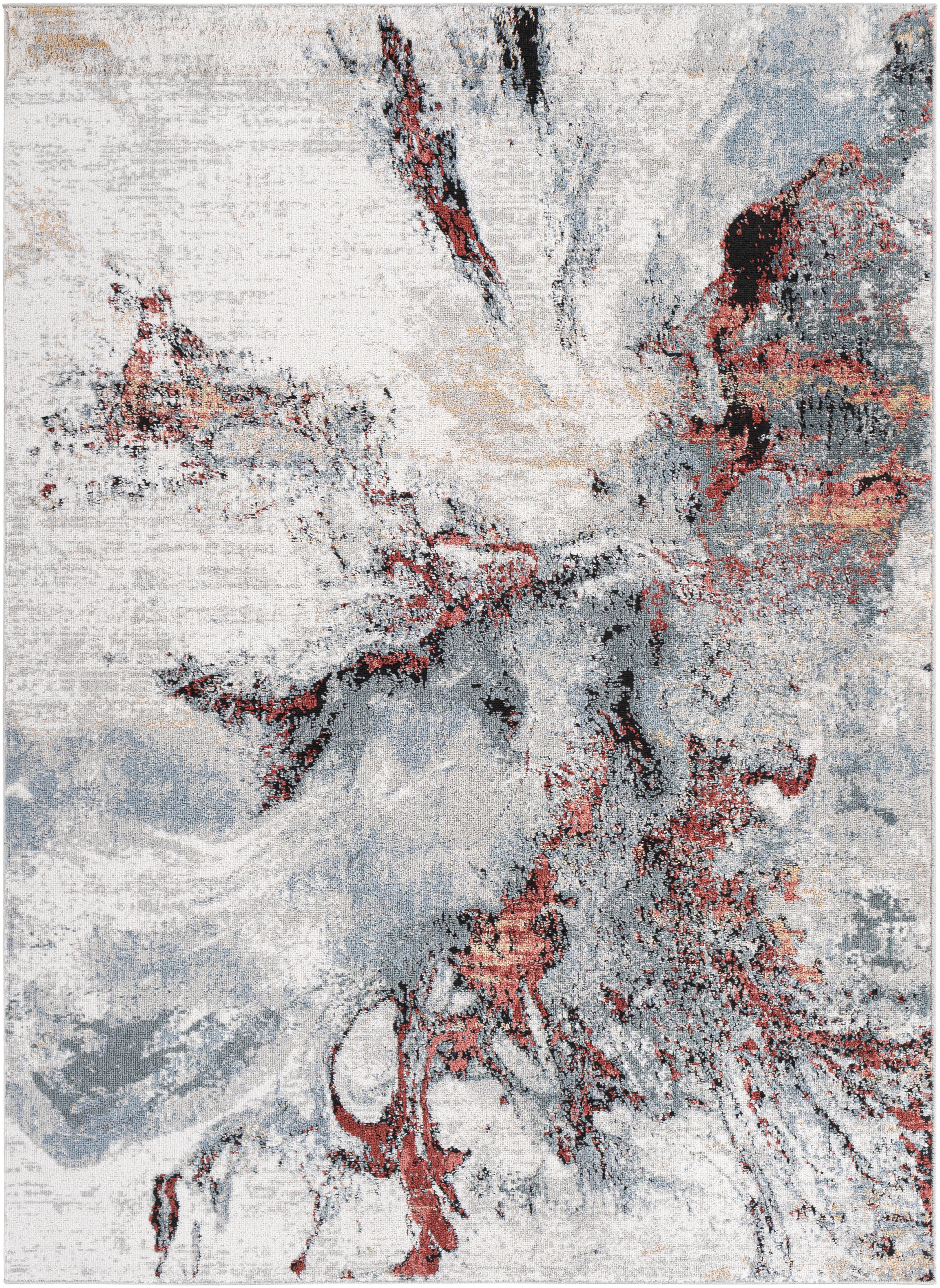Home Accent Nickolas 6'7" x 9' Area Rug, Red/Burgundy, large