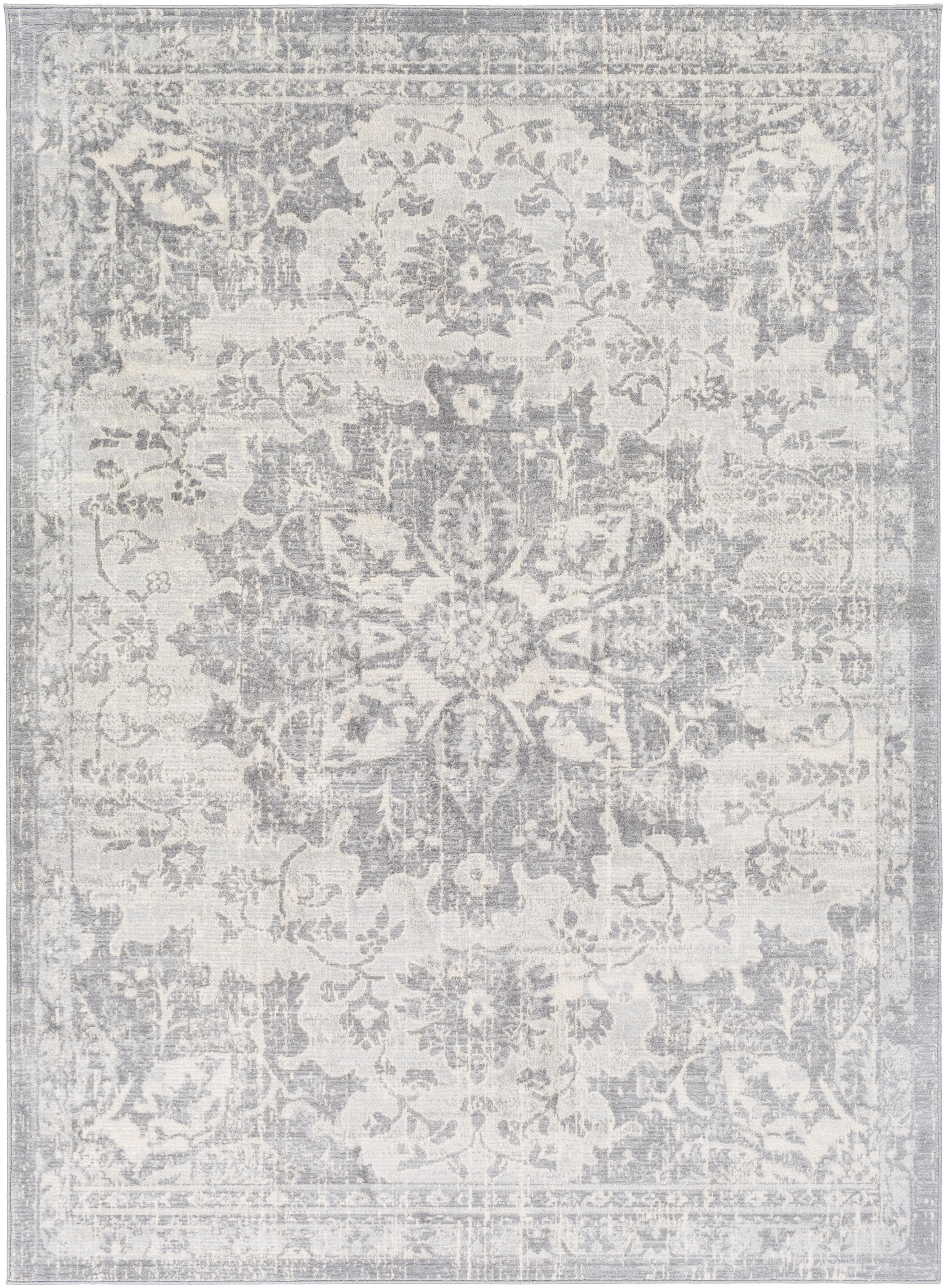 Surya Monaco 6'7" x 9'6" Area Rug, Black/Gray, large