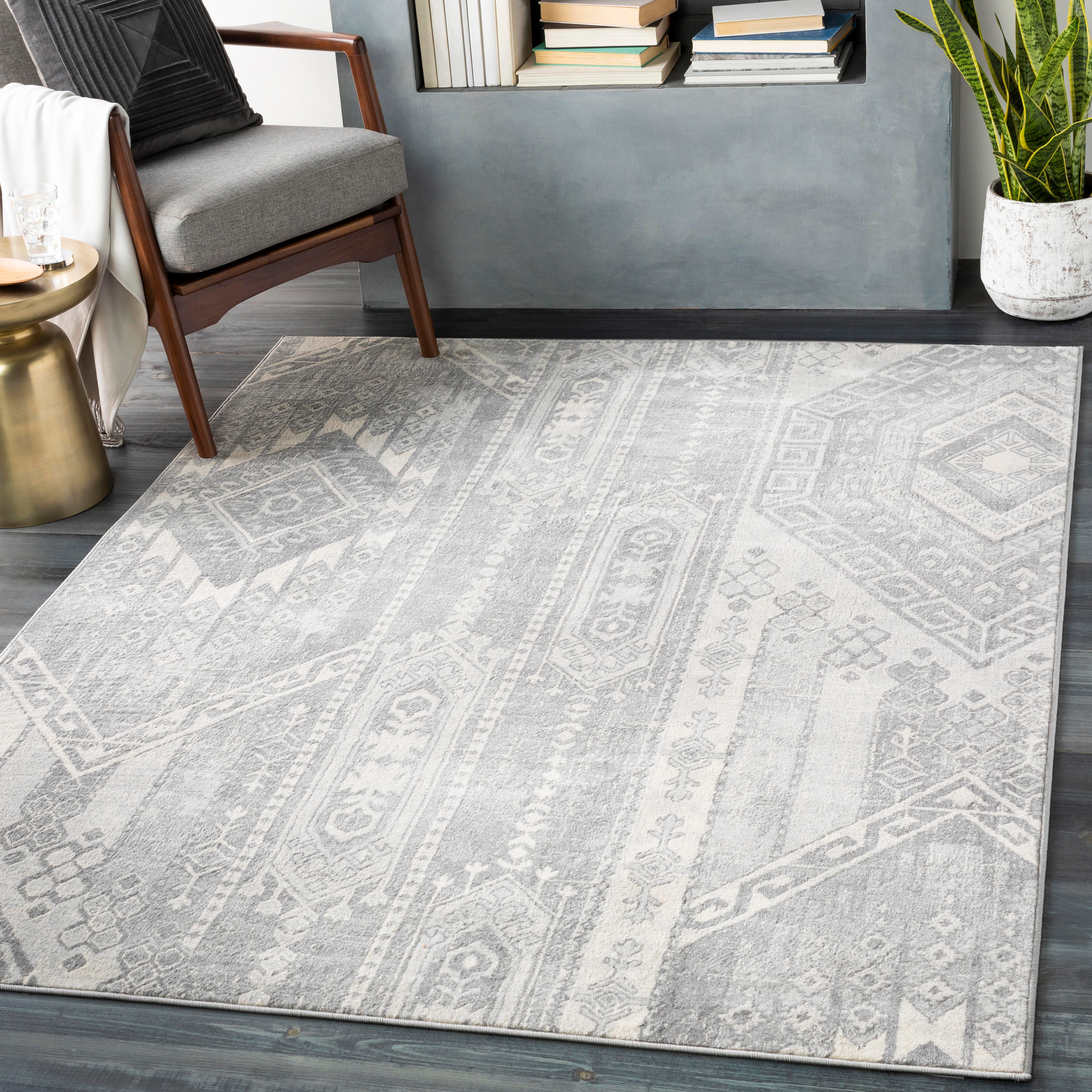 Surya Monaco 4'3" x 5'11" Accent Rug, Black/Gray, rollover