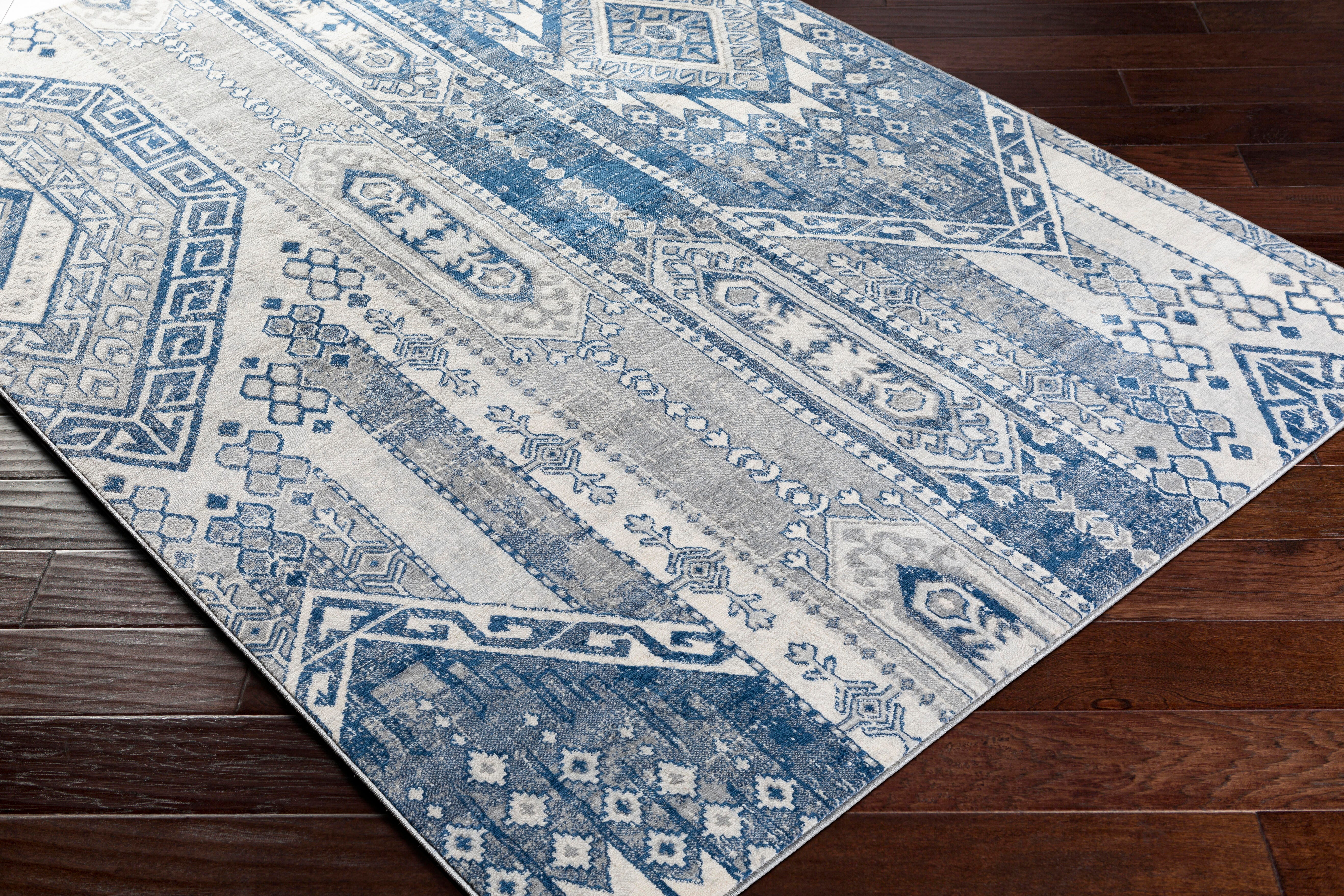 Surya Monaco 5'3" x 7'3" Area Rug, Blue, large
