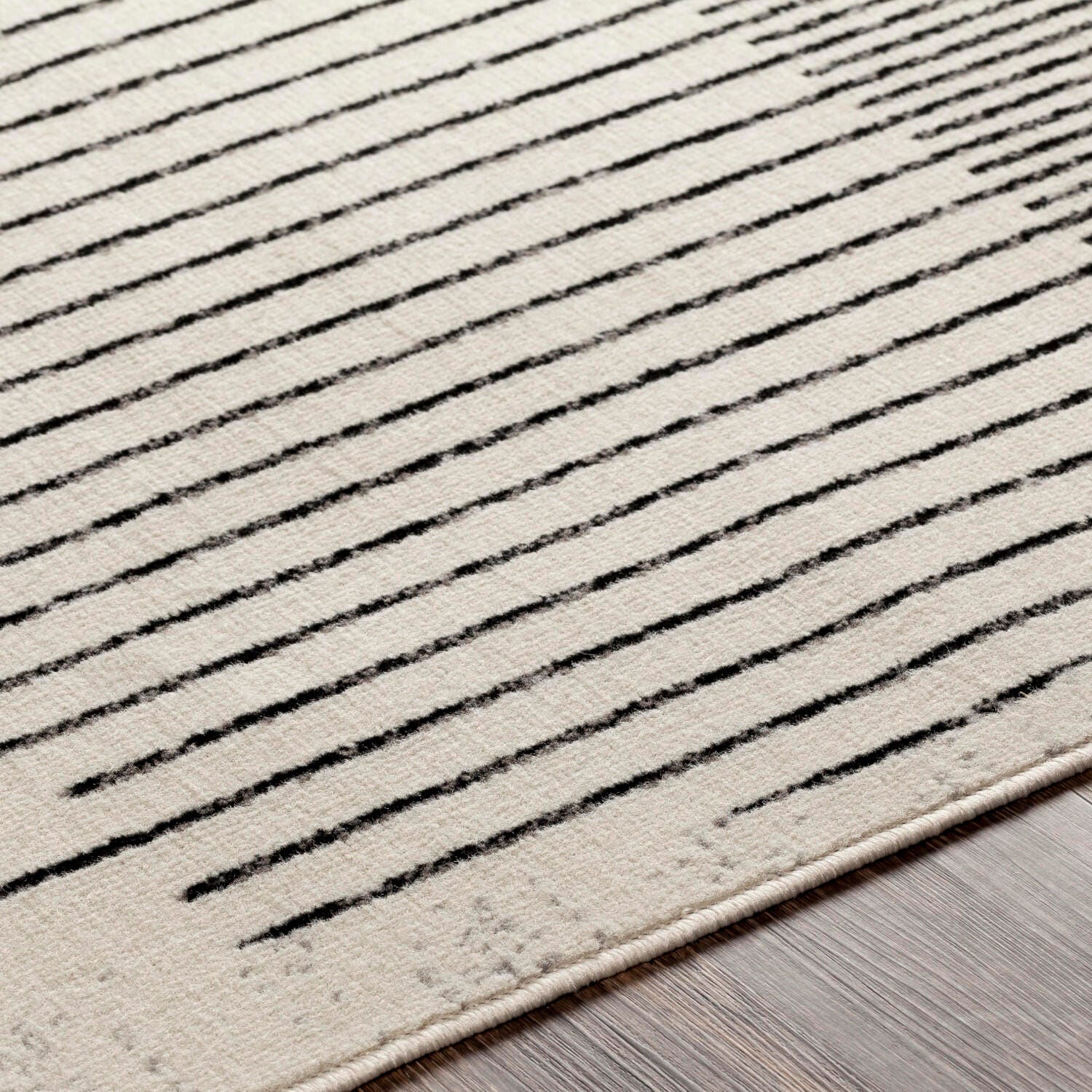 Home Accents Pisa 6'7" x 9' Area Rug, Black/Ivory, large