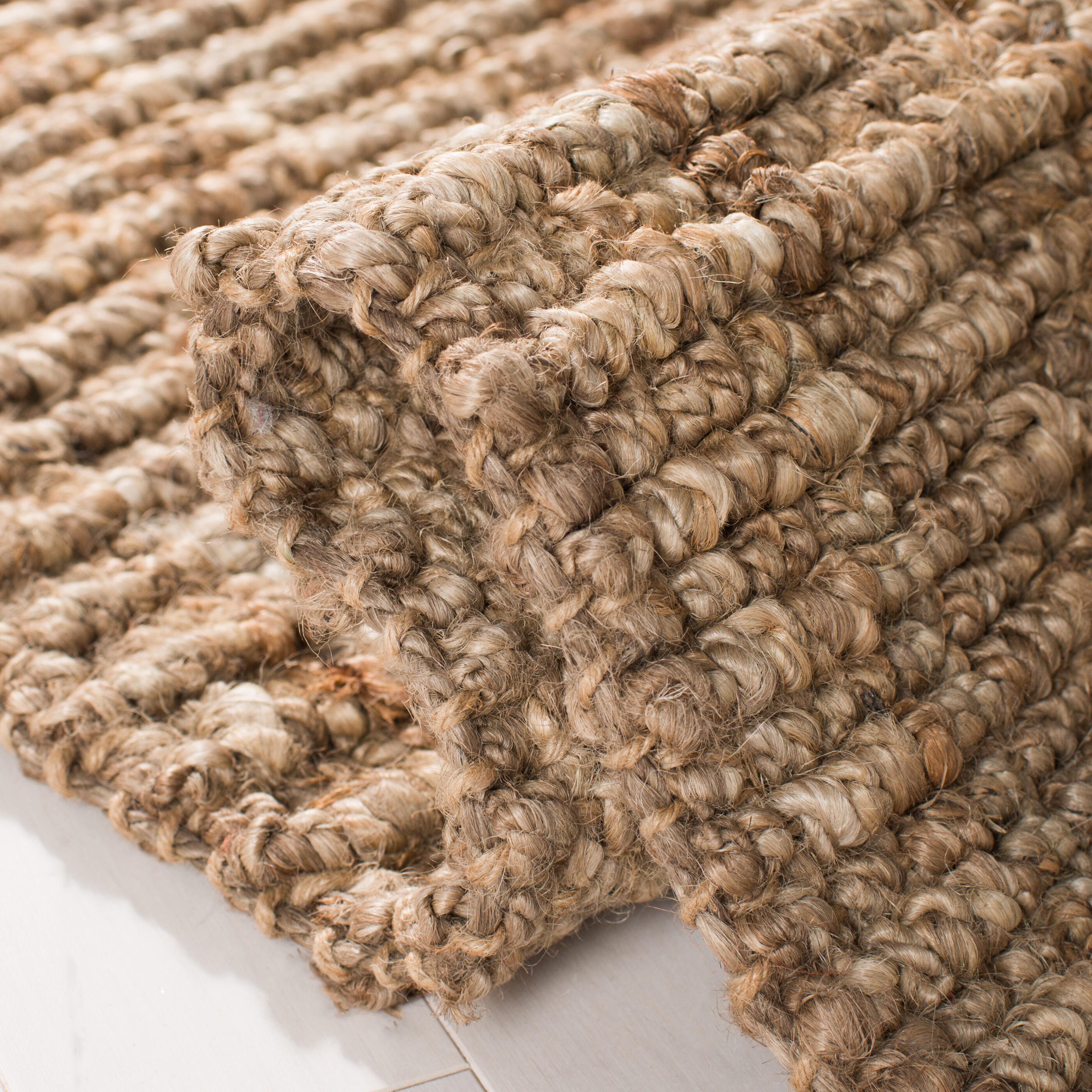 Safavieh Natural Fiber Natural Fiber 2'-6 x 10' Runner, Natural/Gray, large