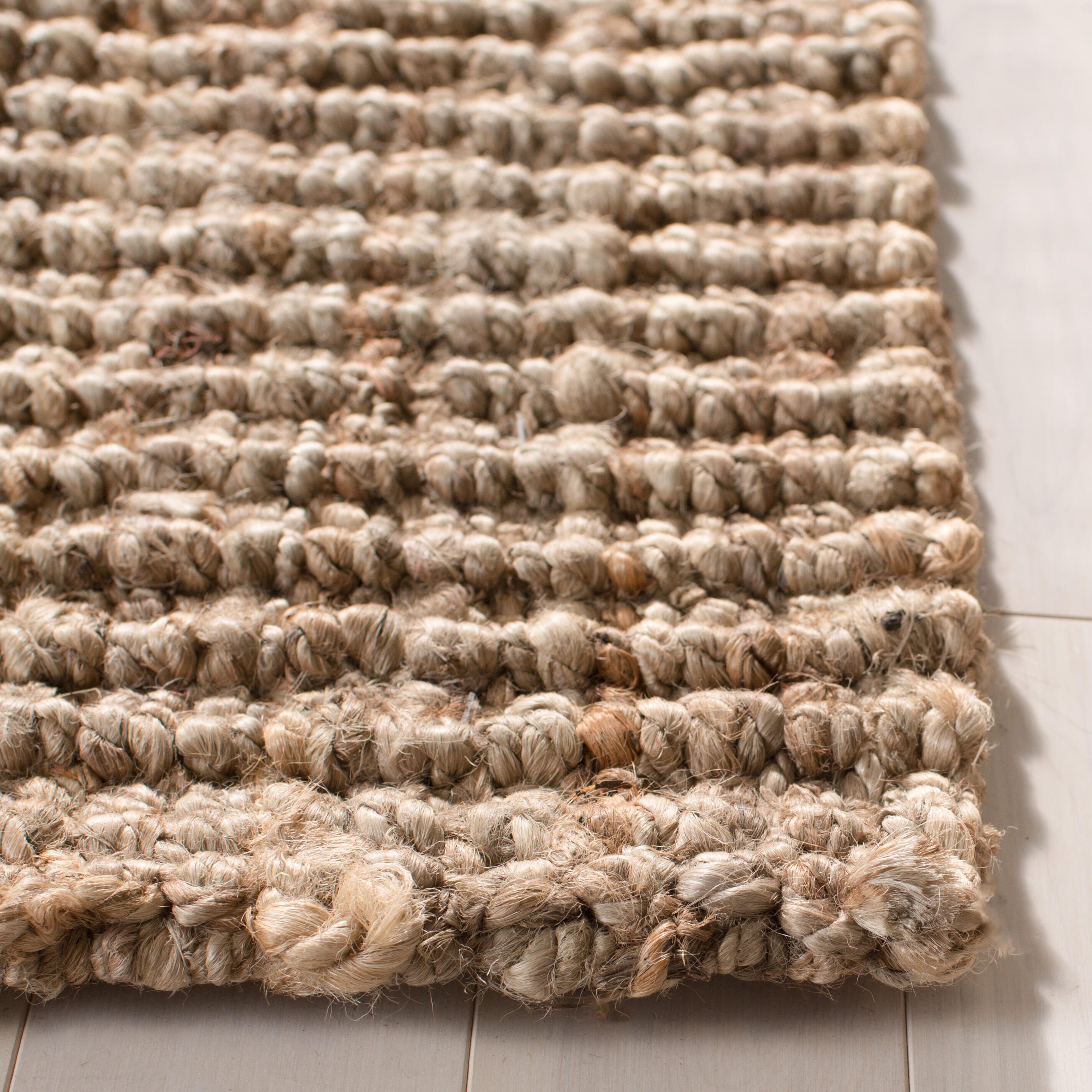 Safavieh Natural Fiber Natural Fiber 2'-6 x 18' Runner, Natural/Gray, large