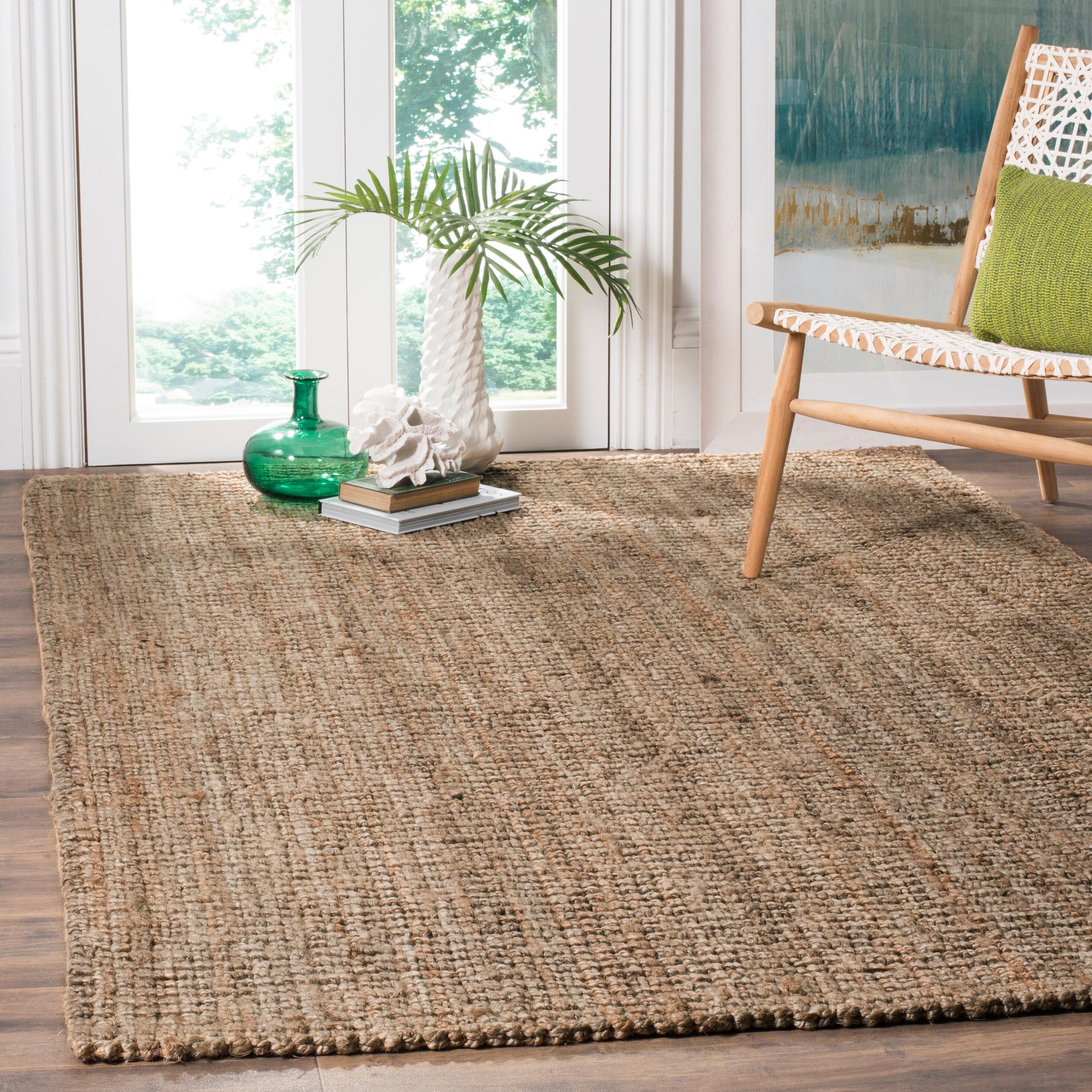 Safavieh Natural Fiber 5' x 8' Area Rug, Natural/Gray, rollover