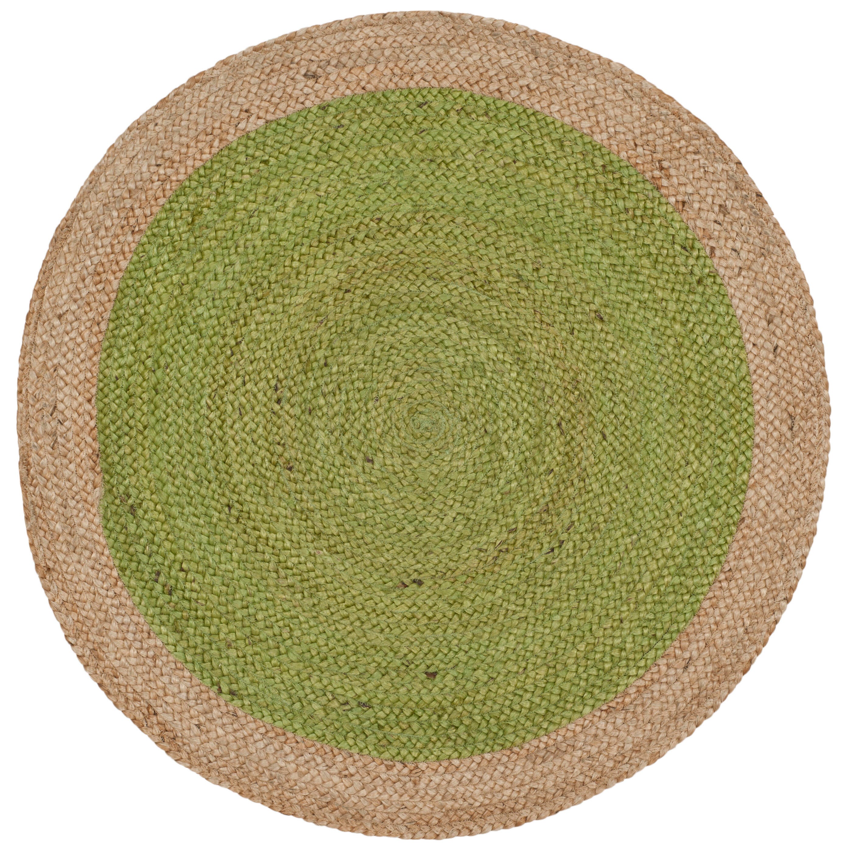 Safavieh Natural Fiber 4' x 4' Round Area Rug, Green/Natural, large