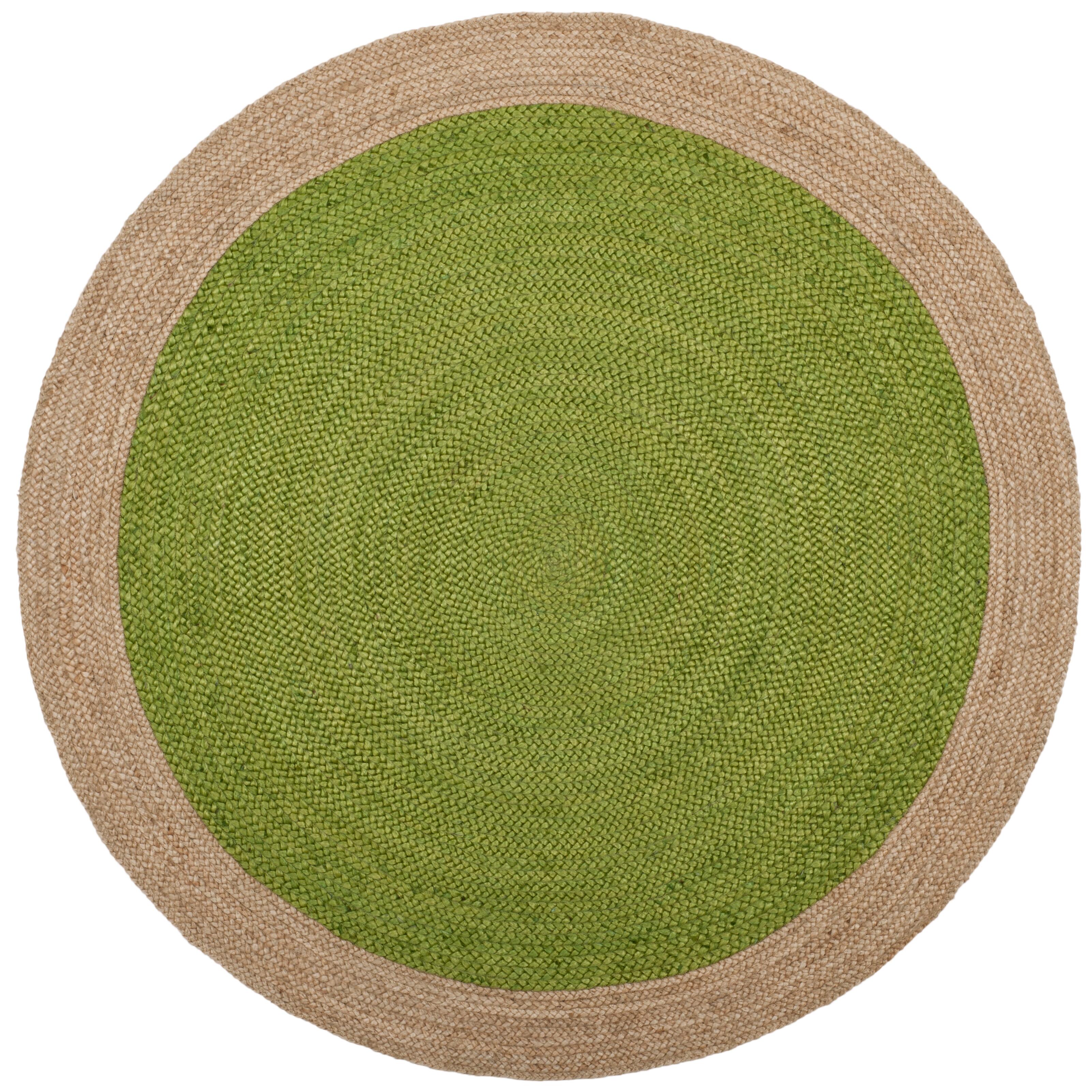 Safavieh Natural Fiber 7' x 7' Round Area Rug, Green/Natural, rollover
