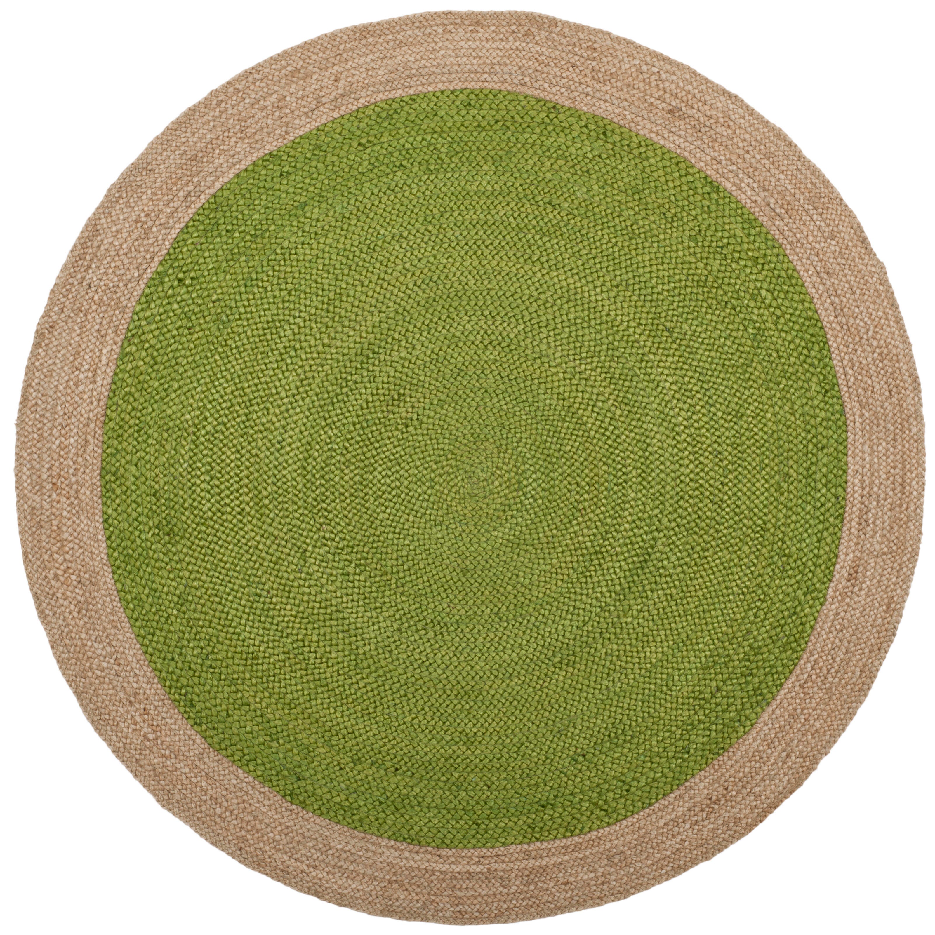 Safavieh Natural Fiber 7' x 7' Round Area Rug, Green/Natural, large