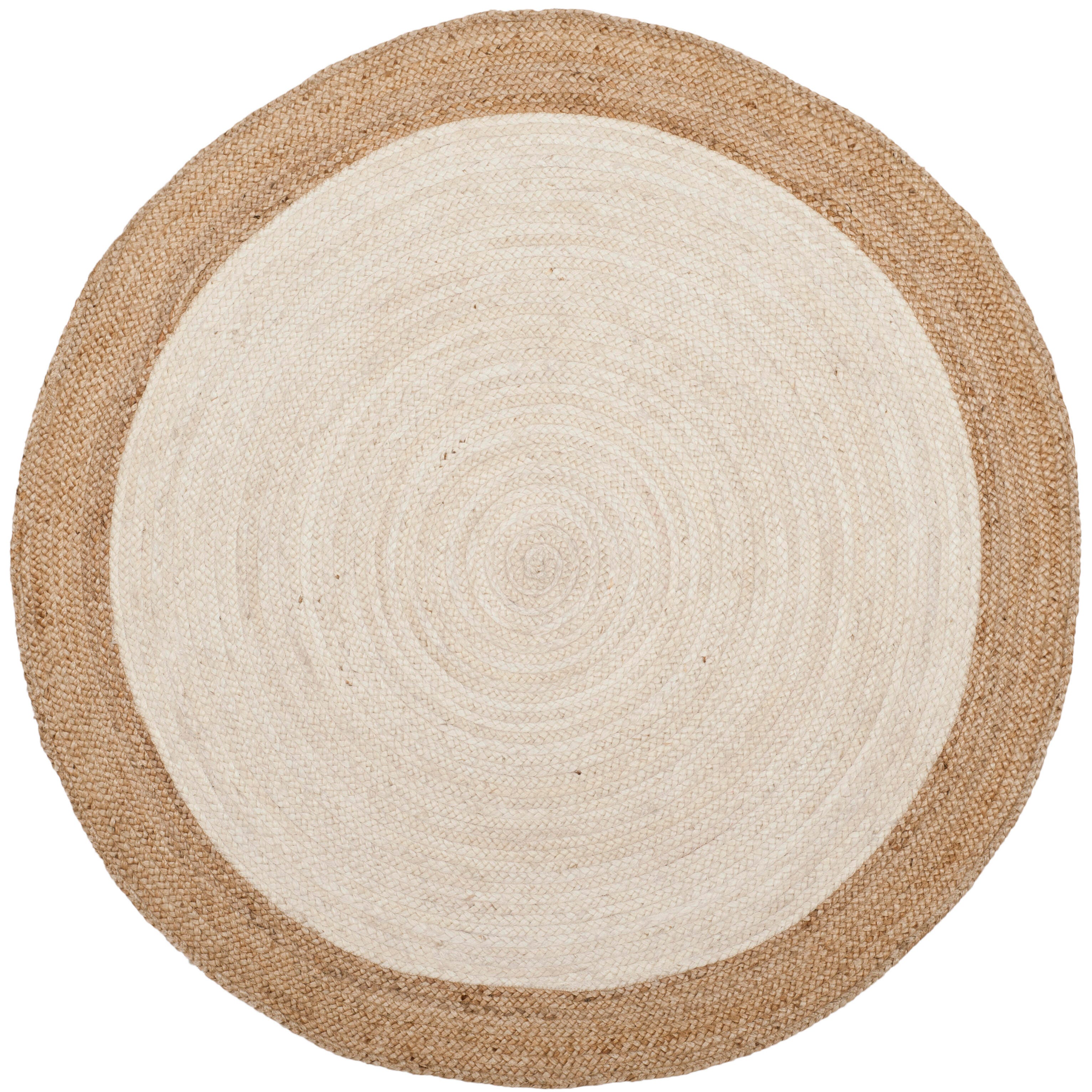 Safavieh Natural Fiber 8' x 8' Round Area Rug, Ivory/Natural, large