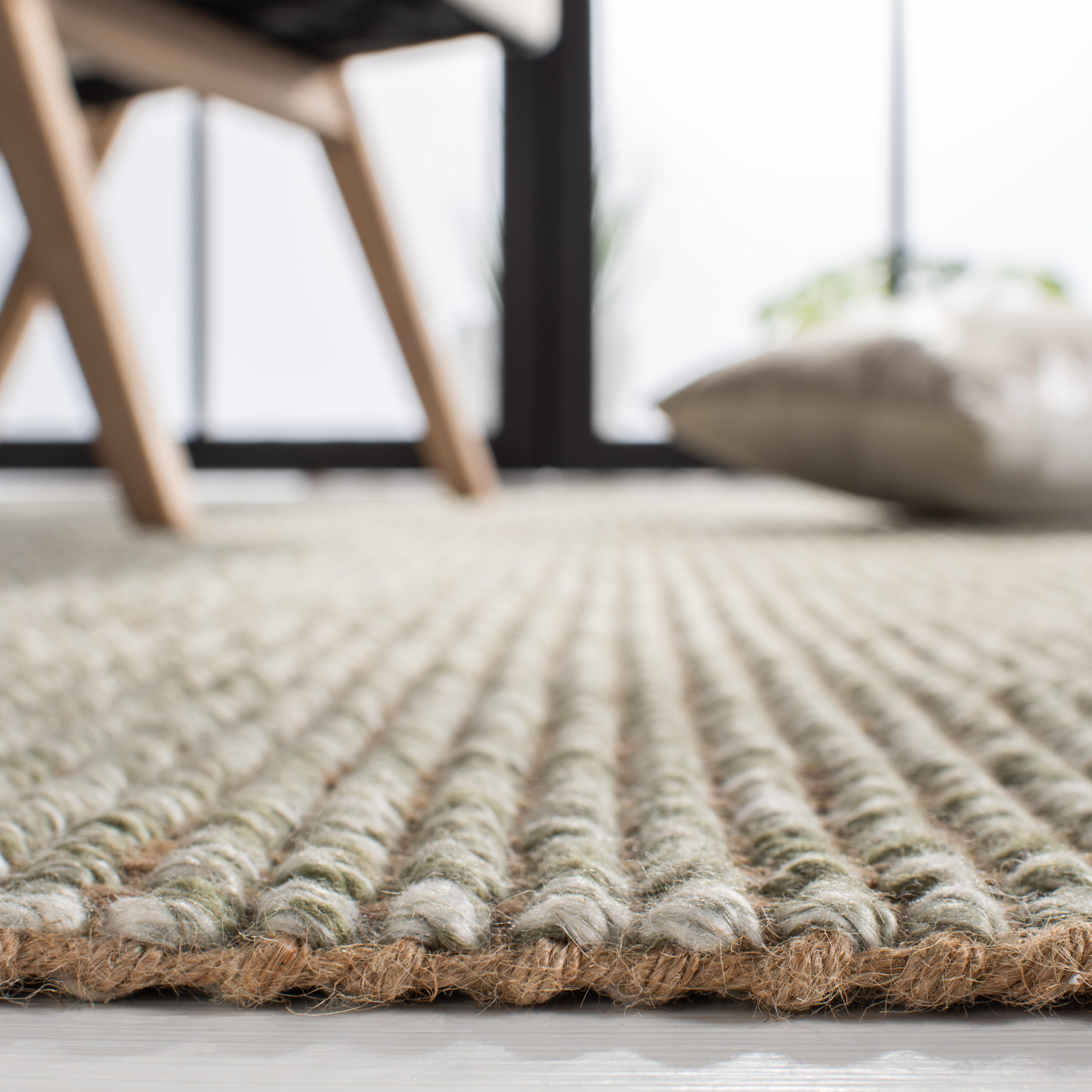 Safavieh Natural Fiber 6' x 6' Square Area Rug, Green/Natural, large