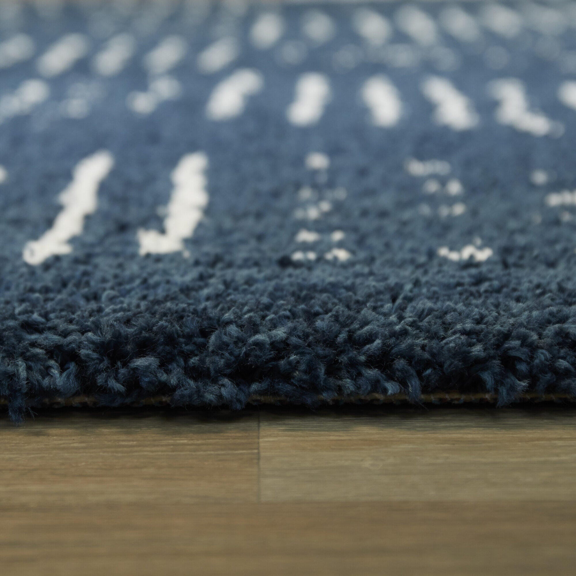 Balta Kalpana Tribal Shag 2' 2" x 7' Runner, Dark Blue, large