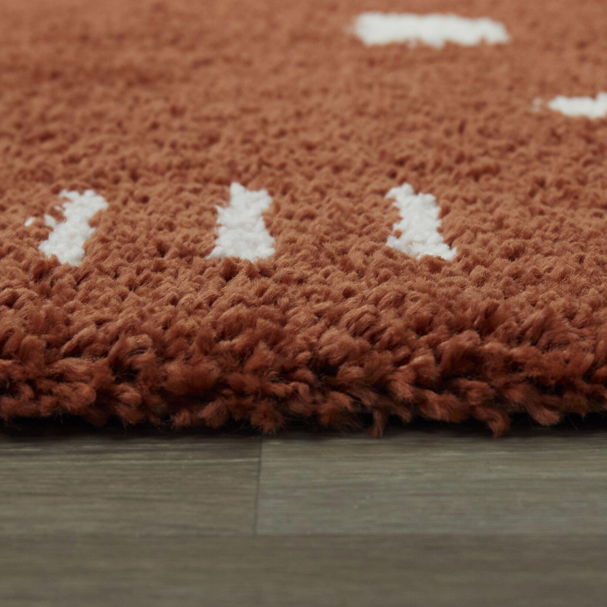 Balta Rupa Tibet Modern Shag 2'2" x 7' Runner, Rust, large