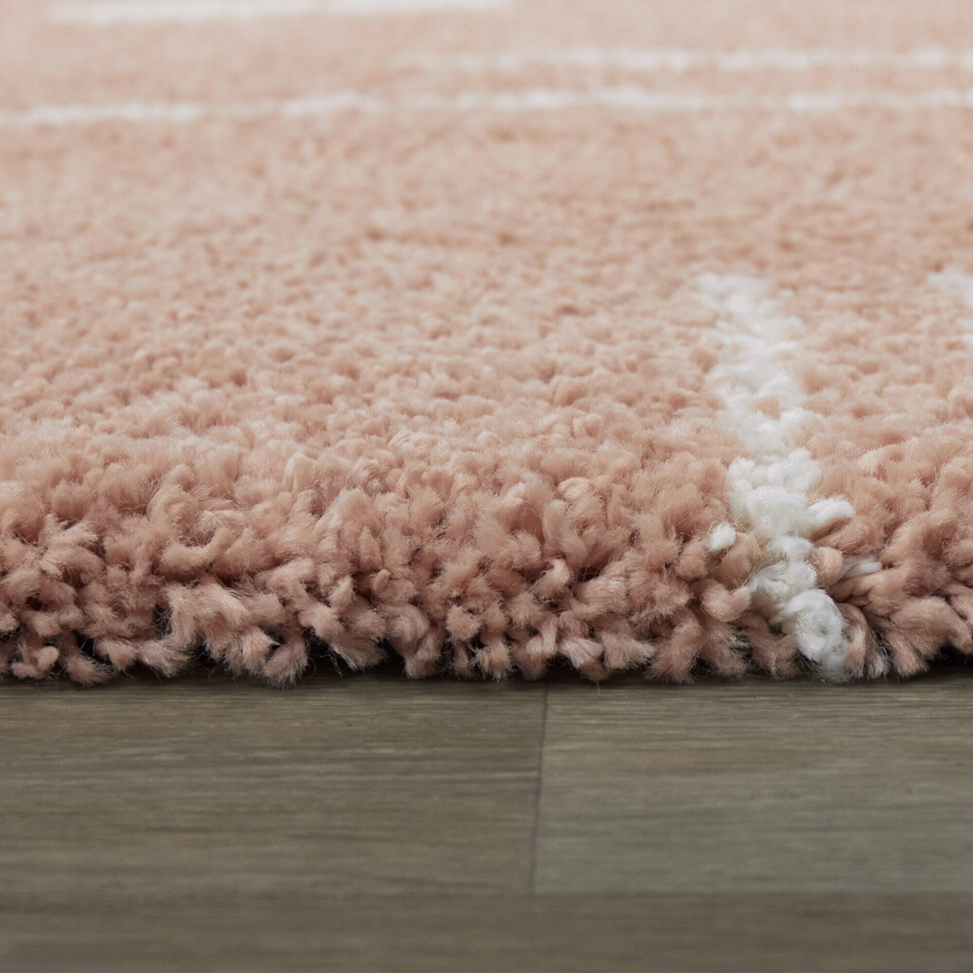 Balta Rupa Boho Moroccan Shag 4' 4" x 6' Runner Rug, Pink, large
