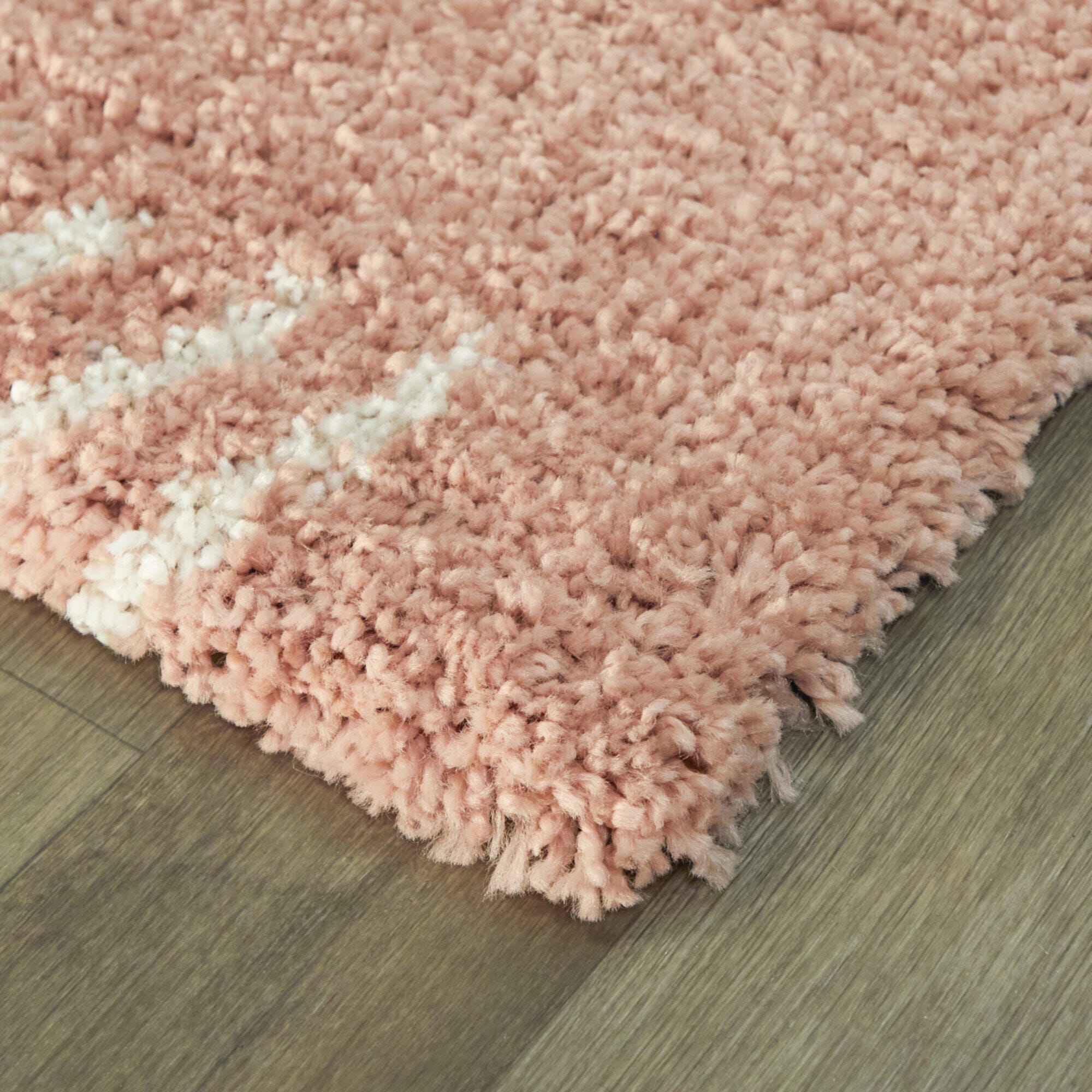 Balta Rupa Tibet Modern Shag 2'2" x 7' Runner, Pink, large