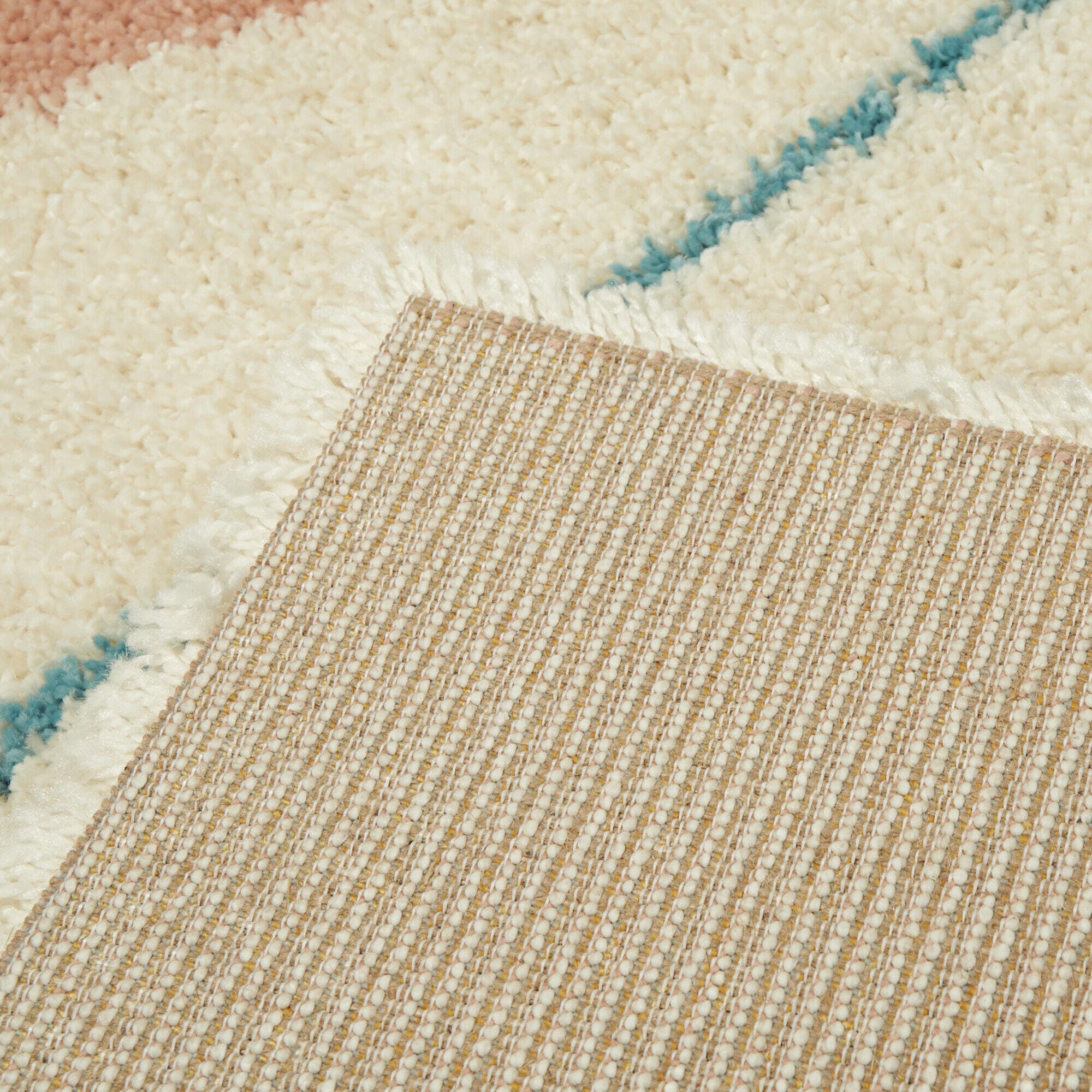 Balta Levine Modern Geometric Shag 2' 7" x 7' Runner Rug, Orange, large