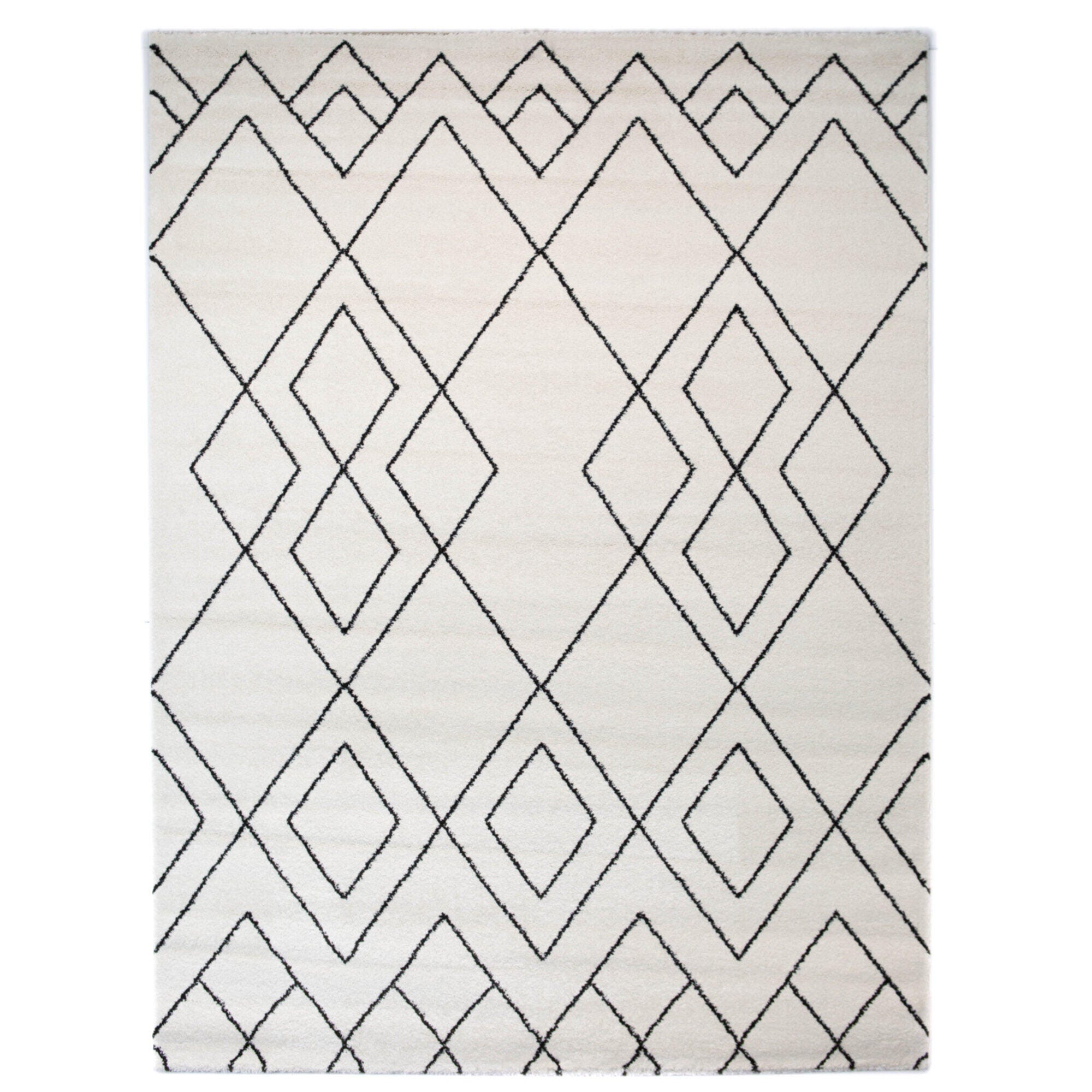 Balta Clara Transitional Moroccan 4' 4" x 6' Runner Rug, Off White, large
