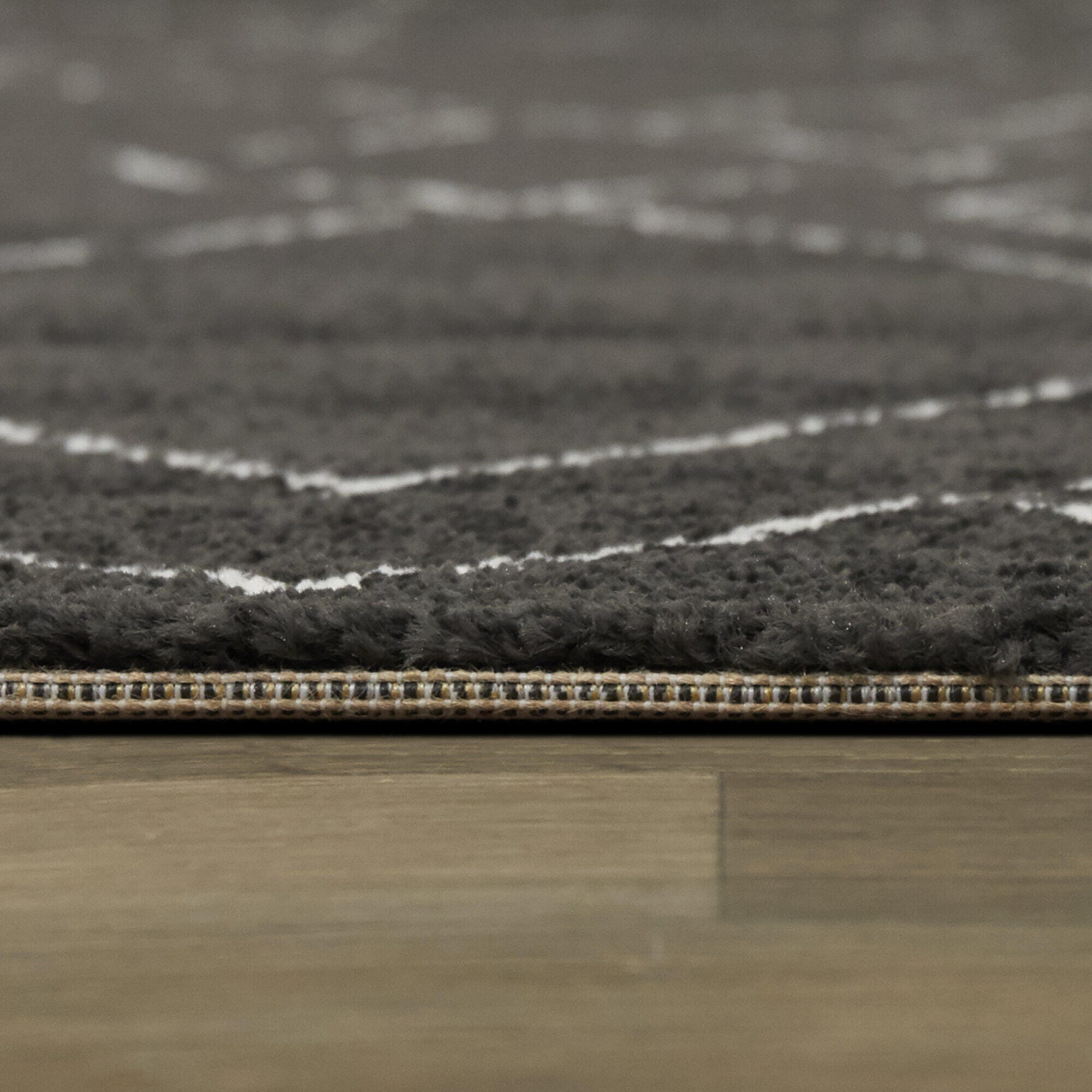 Balta Clara Transitional Moroccan 4' 4" x 6' Runner Rug, Black, large