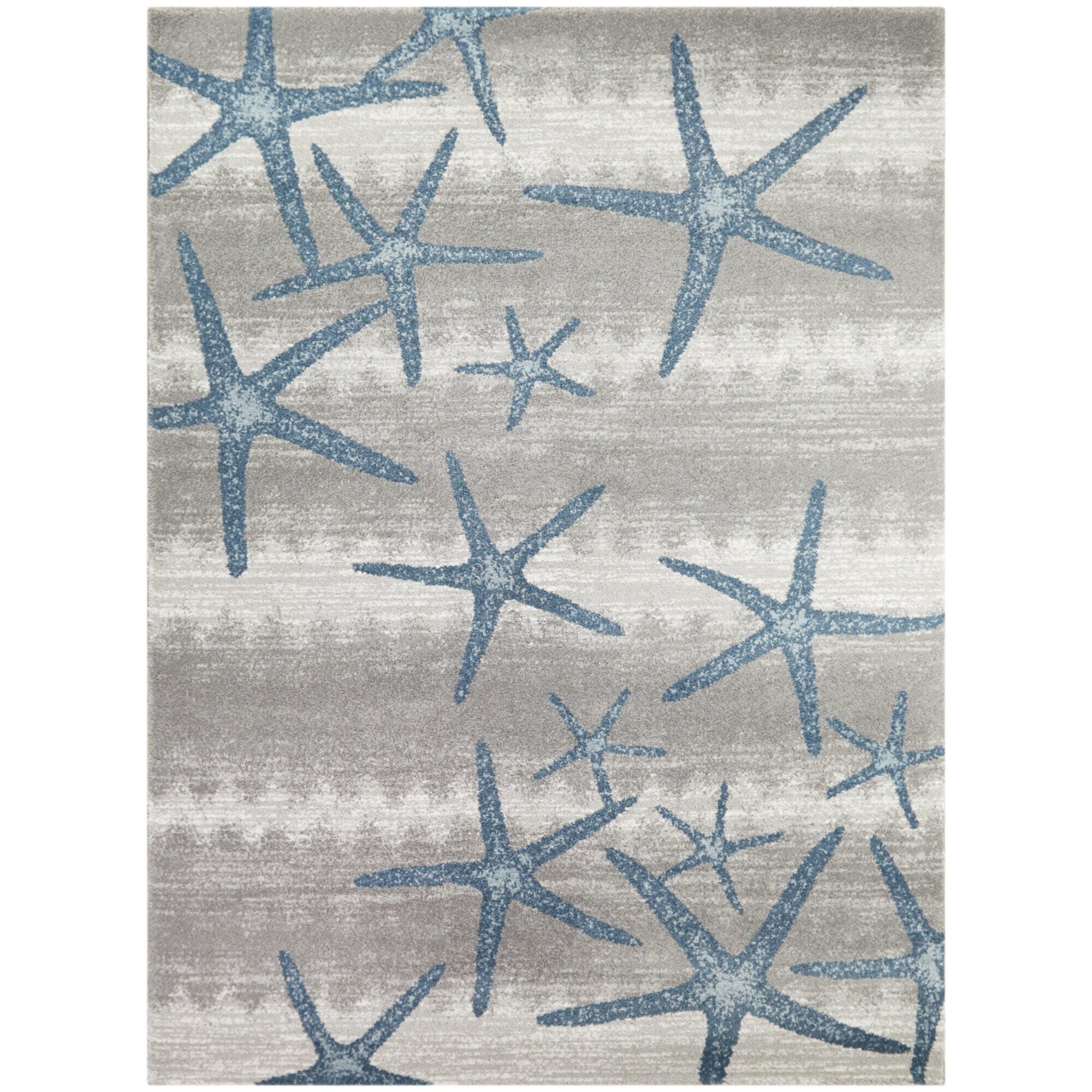 Balta Martin Coastal Starfish 7' 10" x 10' Area Rug, Gray, large