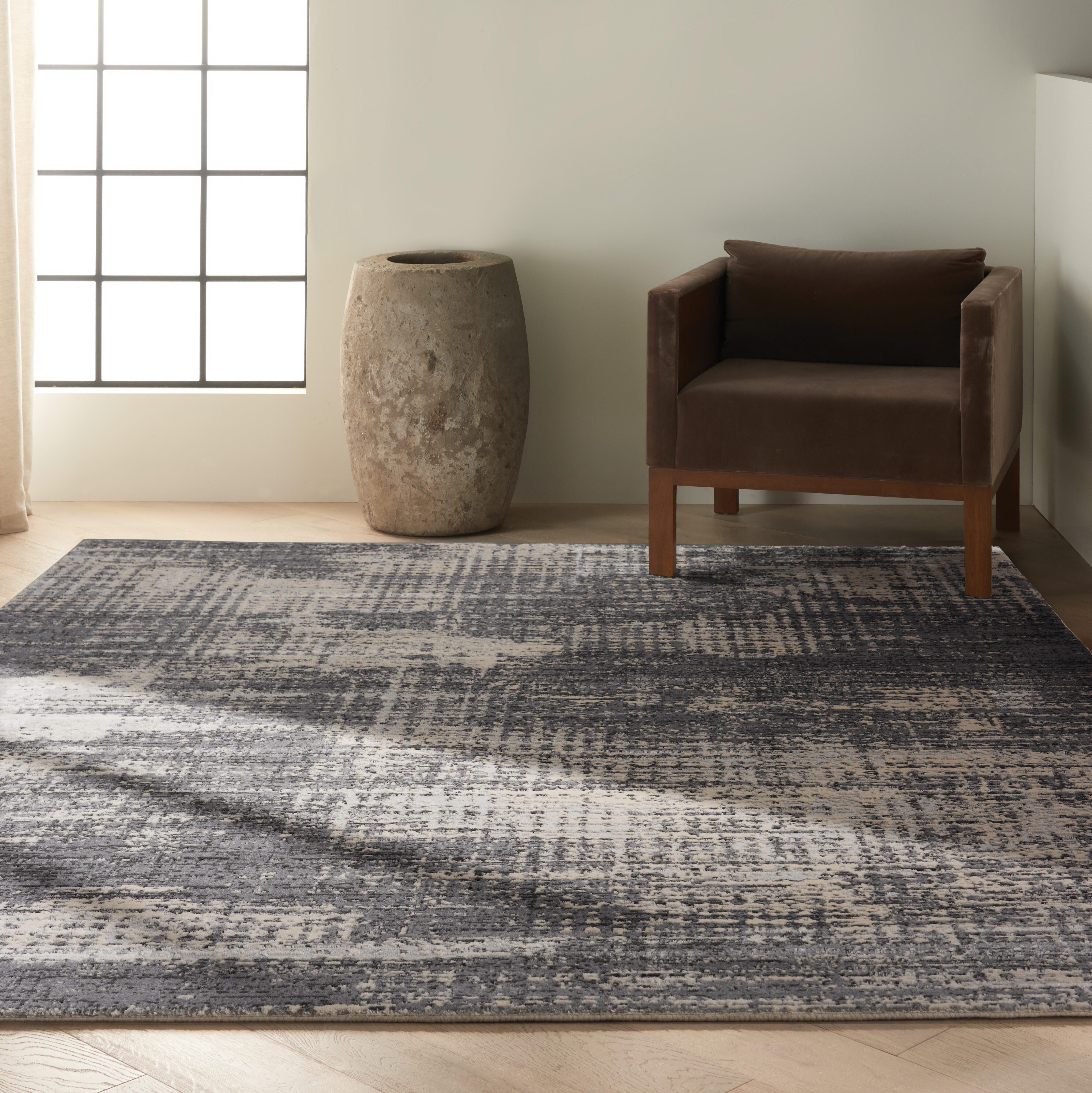 Calvin Klein Calvin Klein Ck950 Rush 7' x 10' Grey/Beige Modern Indoor Rug, Gray/Beige, rollover