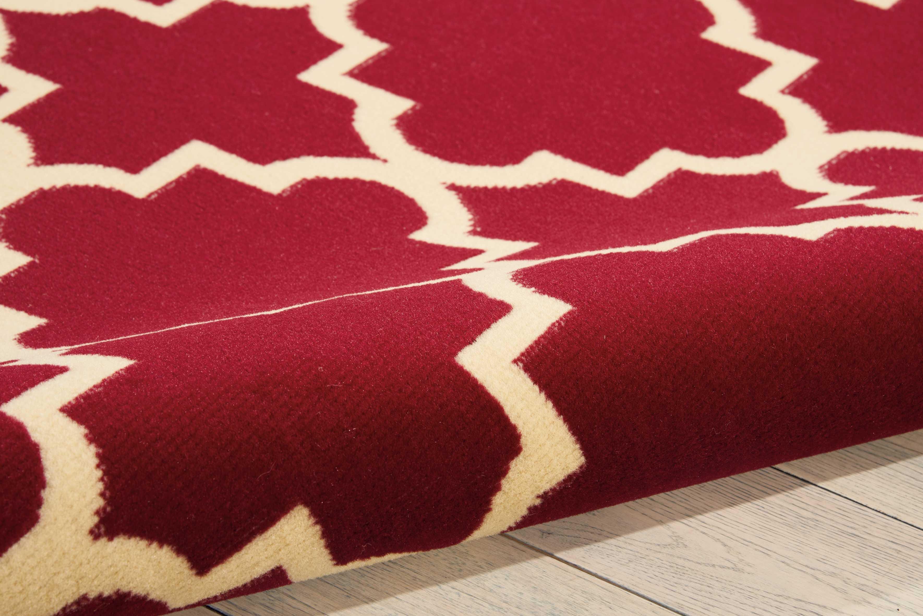 Nourison Nourison Grafix 5'3" x 7'3" Red Bohemian Indoor Rug, Red, large