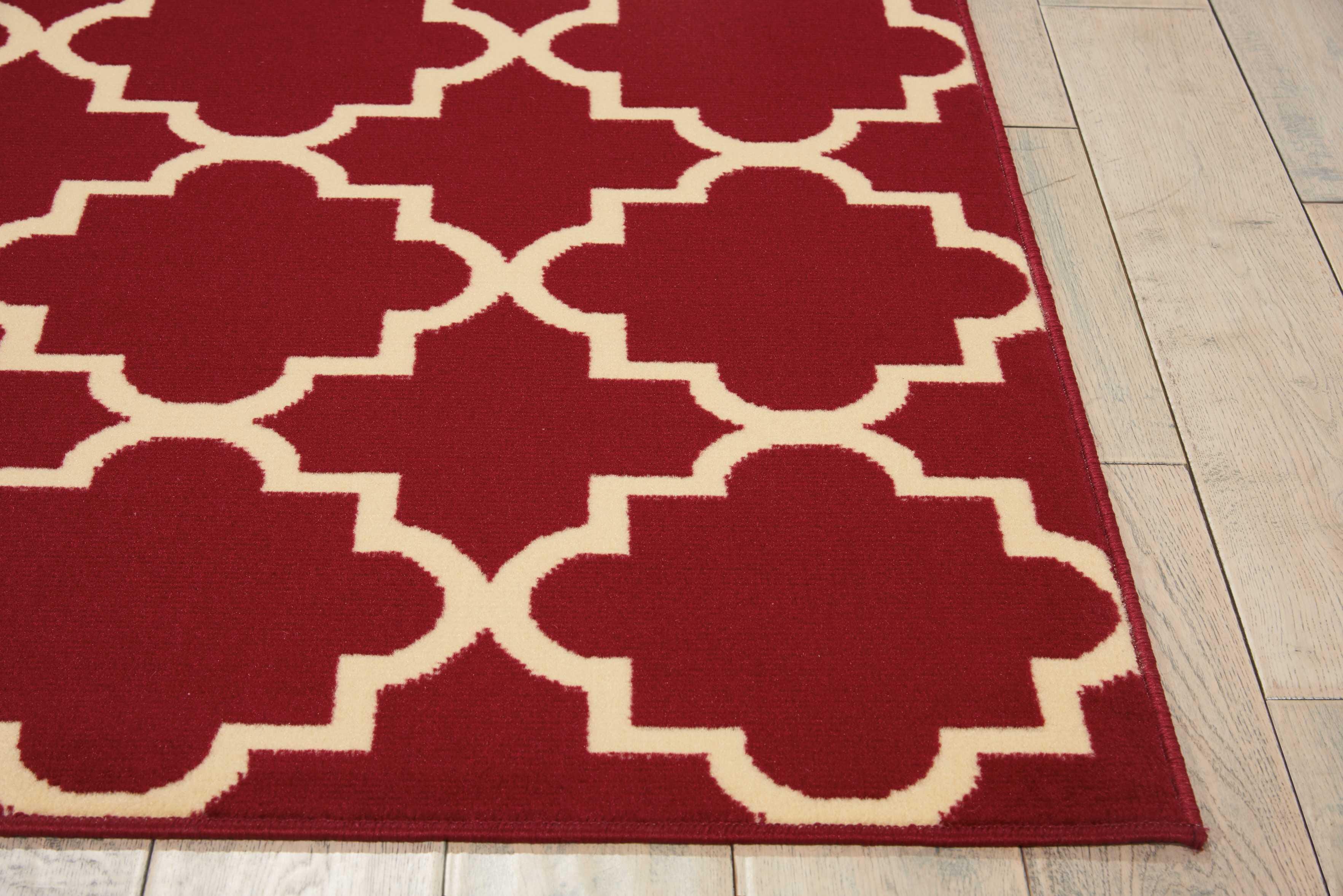 Nourison Nourison Grafix 5'3" x 7'3" Red Bohemian Indoor Rug, Red, large