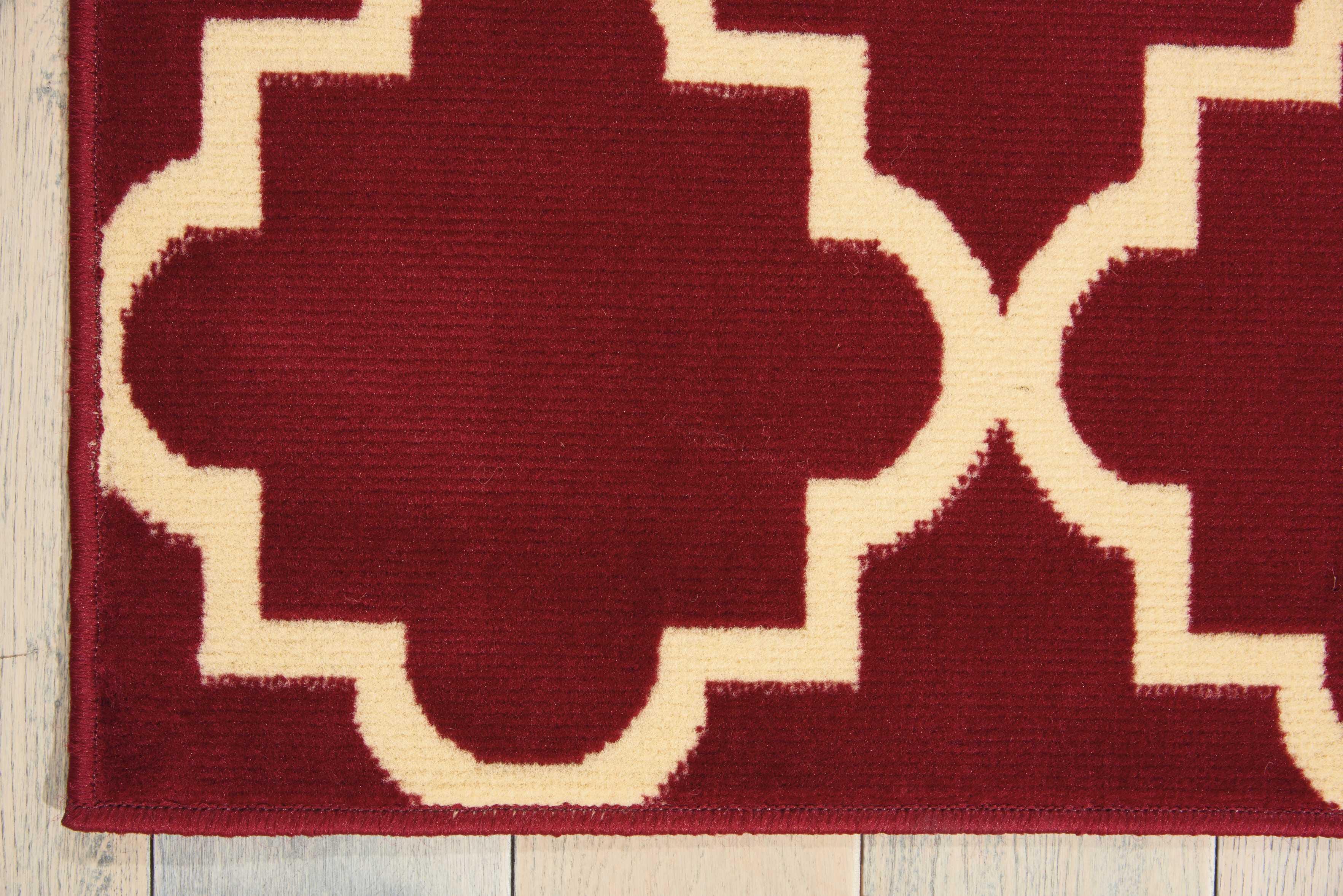 Nourison Nourison Grafix 5'3" x 7'3" Red Bohemian Indoor Rug, Red, large