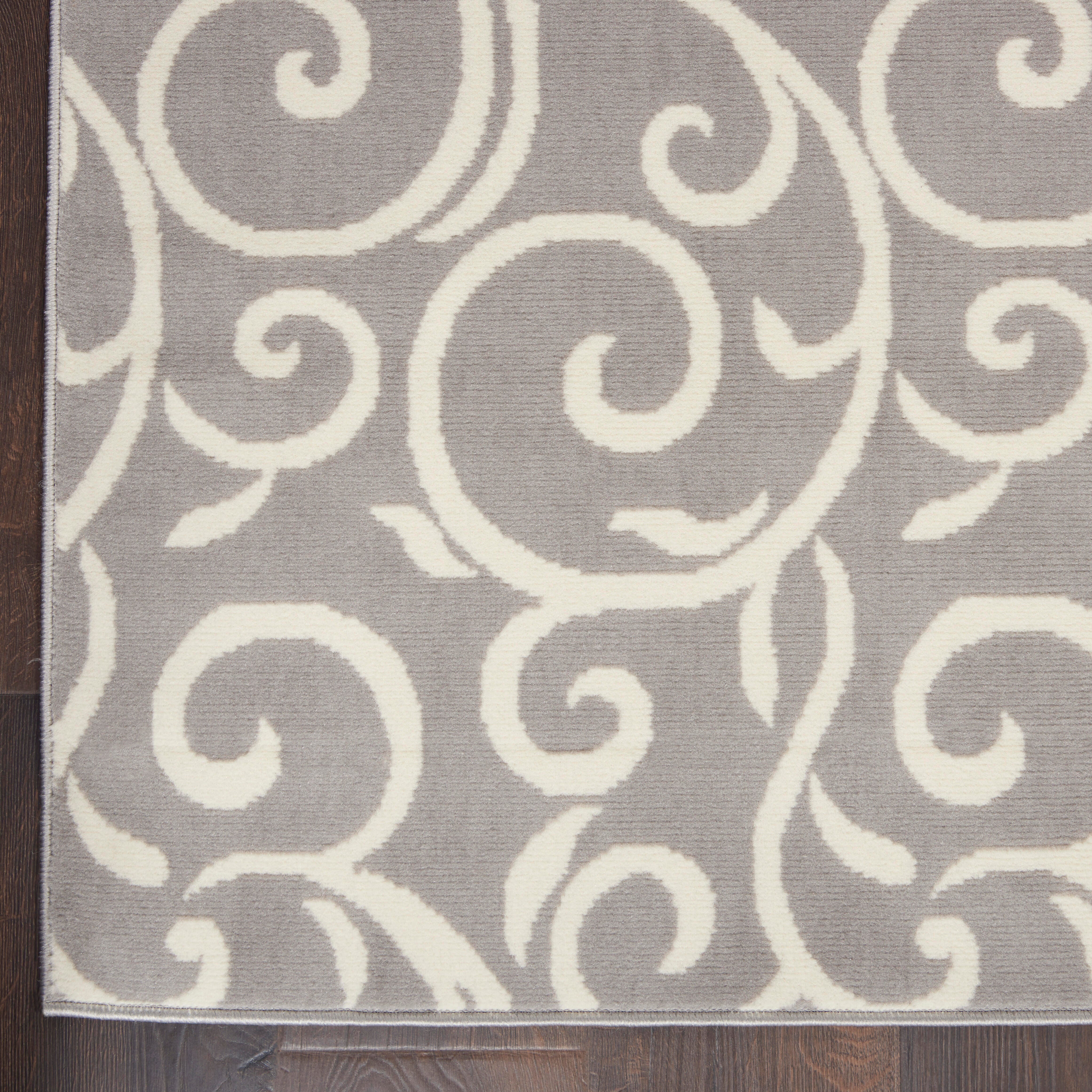 Nourison Nourison Grafix 2' x 4' Grey Contemporary Indoor Rug, Gray, large