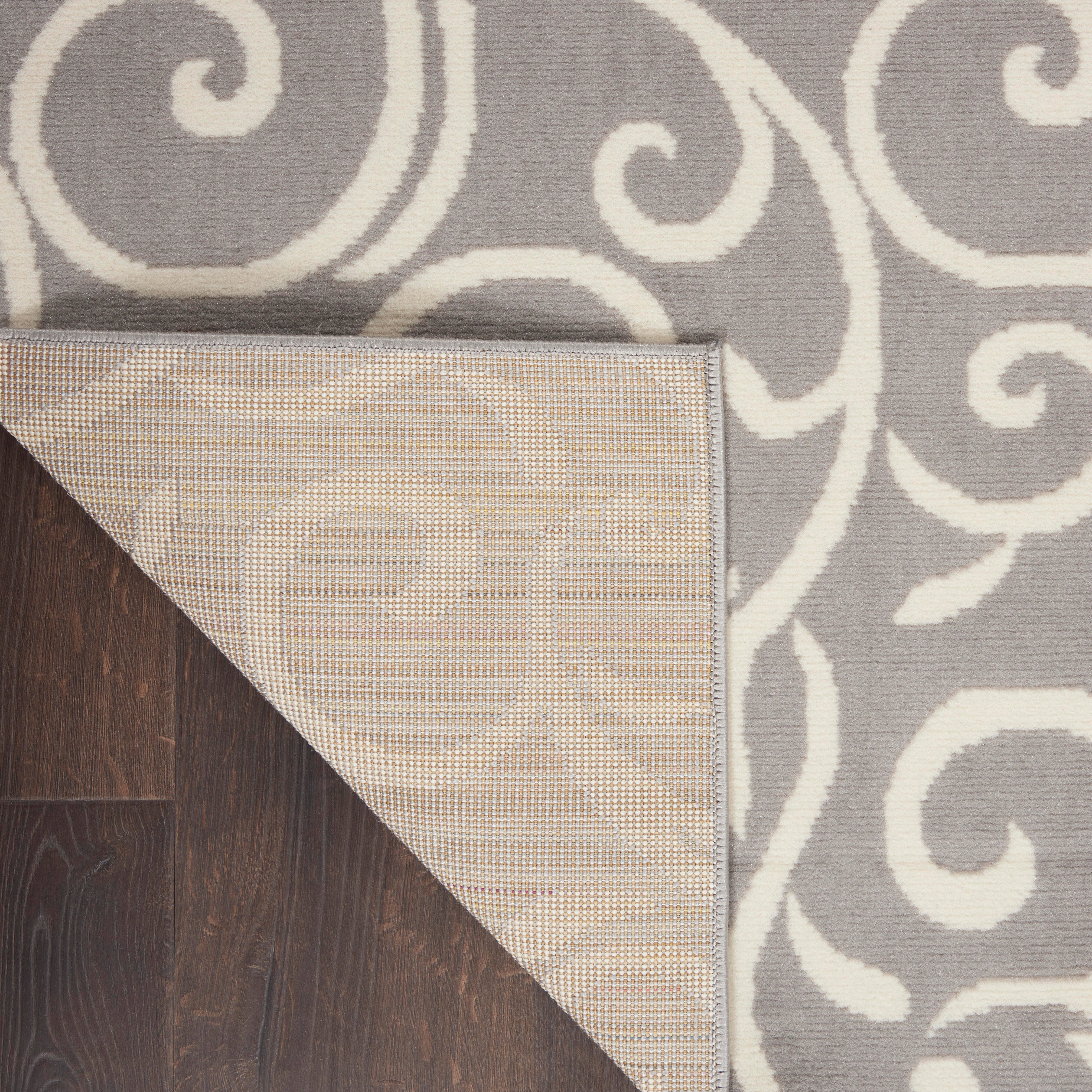 Nourison Nourison Grafix 2' x 4' Grey Contemporary Indoor Rug, Gray, large