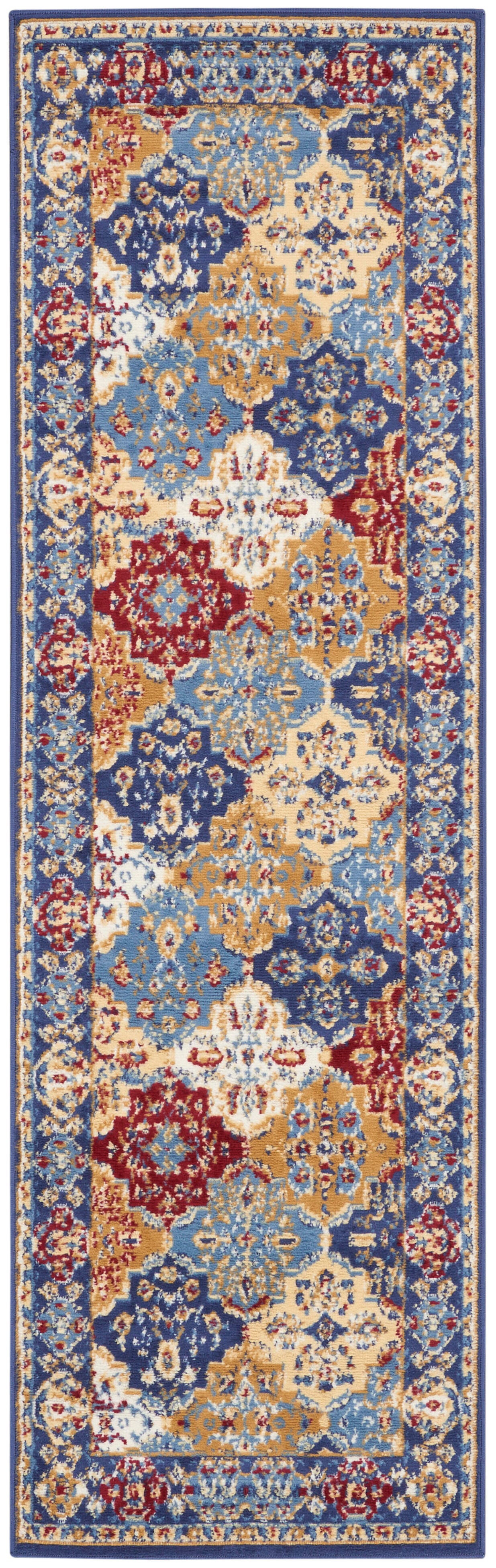 Nourison Home Nourison Grafix 2'3" x 7'6" Multicolor Bohemian Indoor Rug, Multi, large