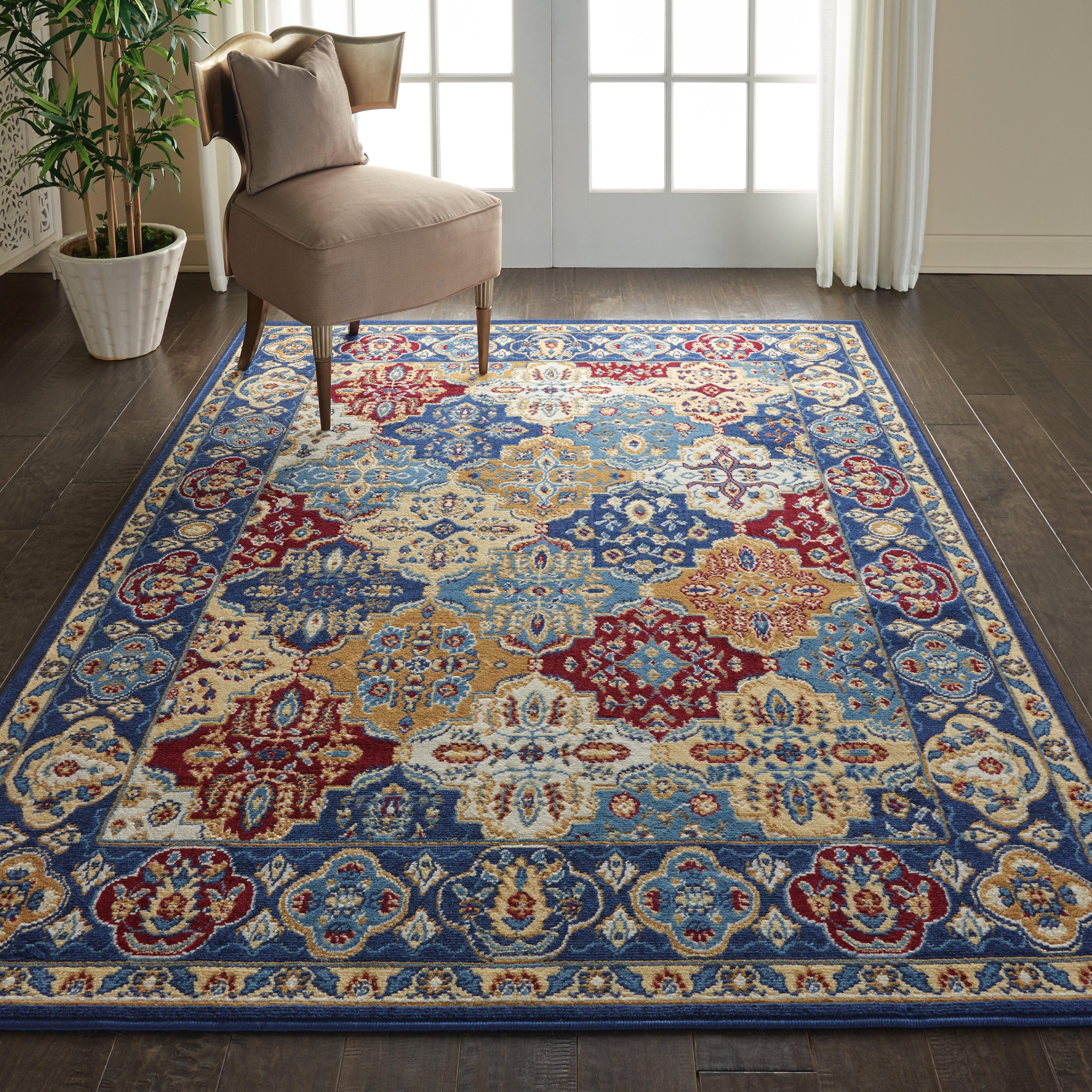 Nourison Home Nourison Grafix 3'9" x 5'9" Multicolor Bohemian Indoor Rug, Multi, rollover