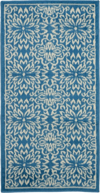 Nourison Home Jubilant 2' x 4' Ivory/Blue Farmhouse Indoor Rug
