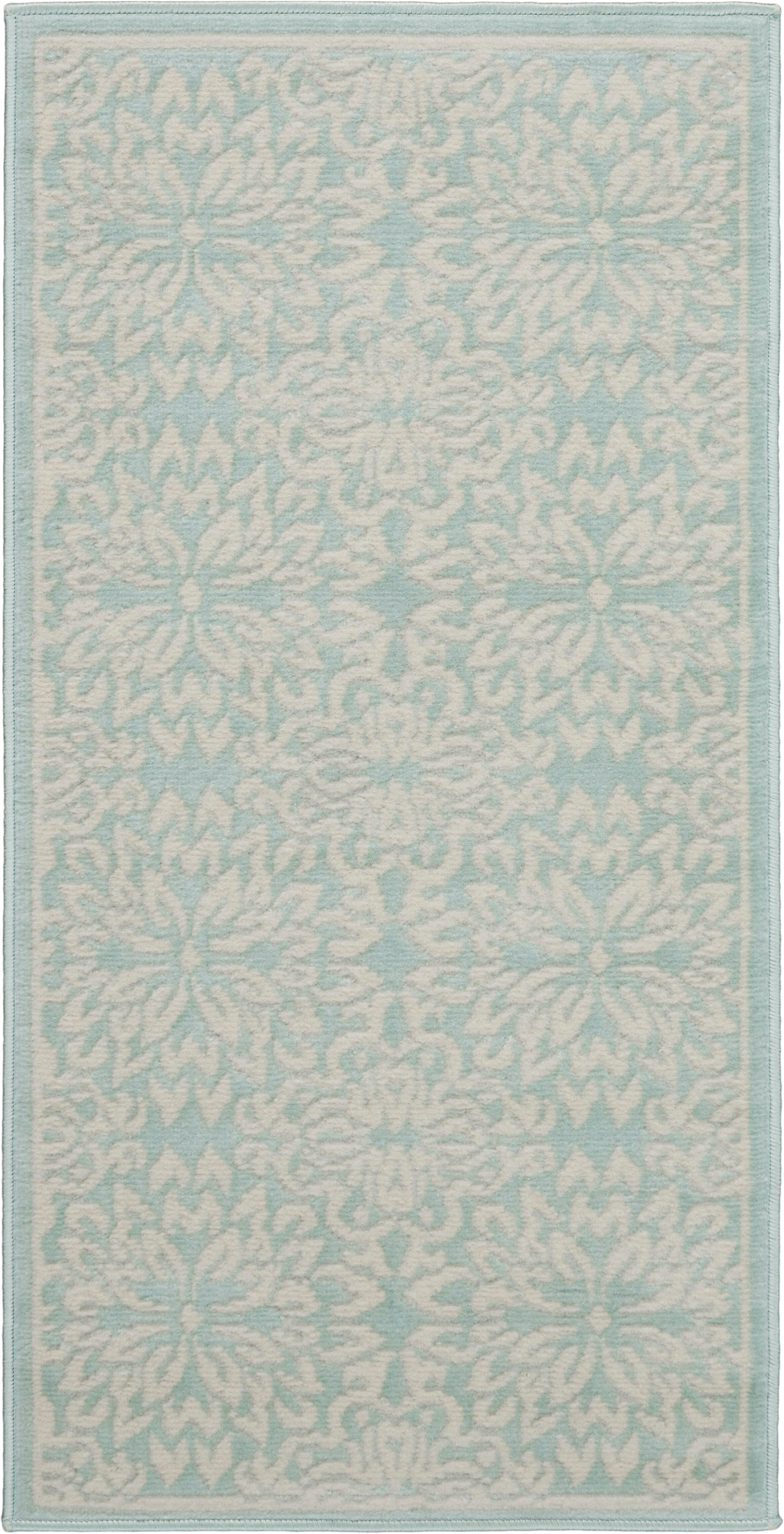 Nourison Home Nourison Jubilant 2' x 4' Ivory/Green Farmhouse Indoor Rug, Ivory/Green, large