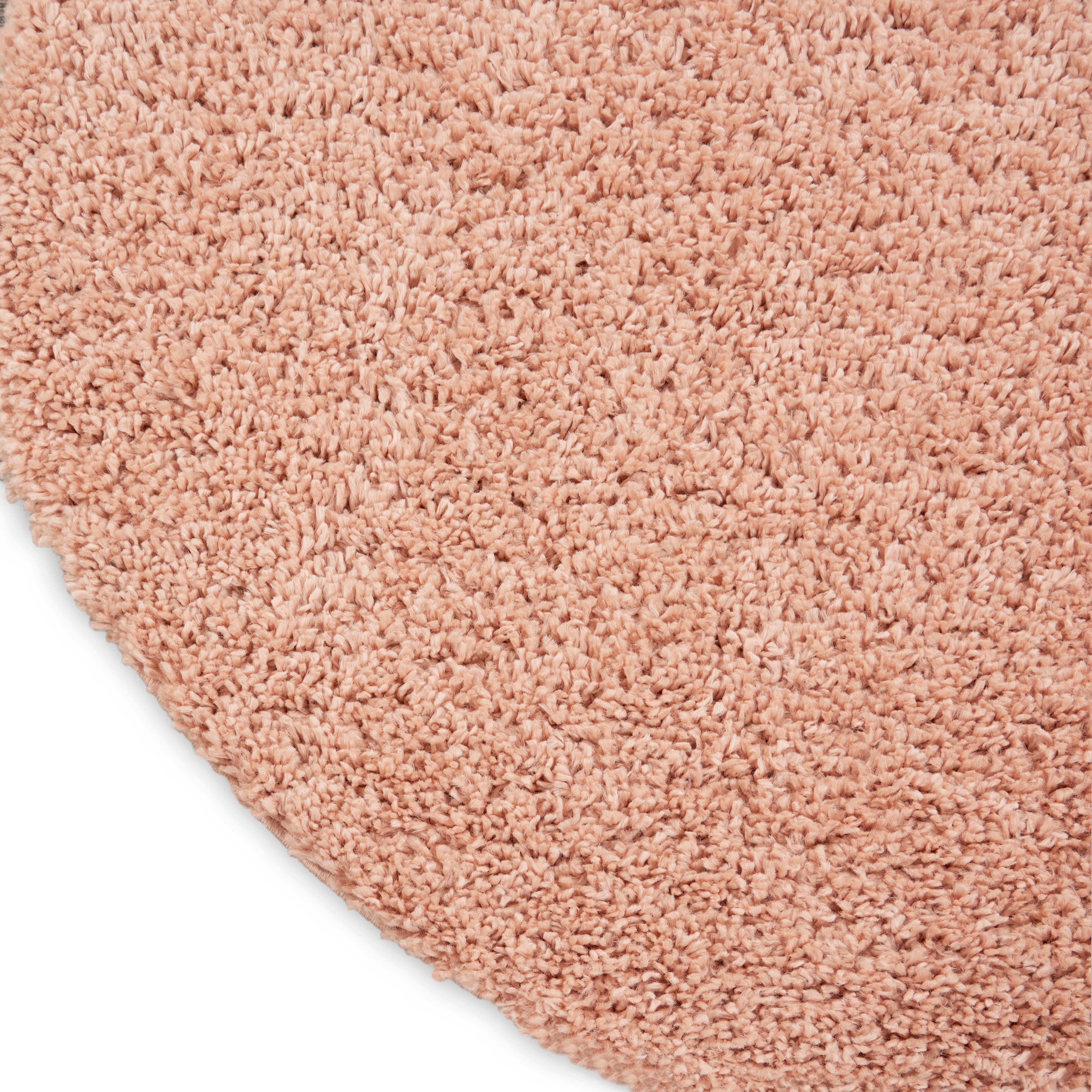 Nourison Malibu Shag 4' X Round Rug, Blush, large
