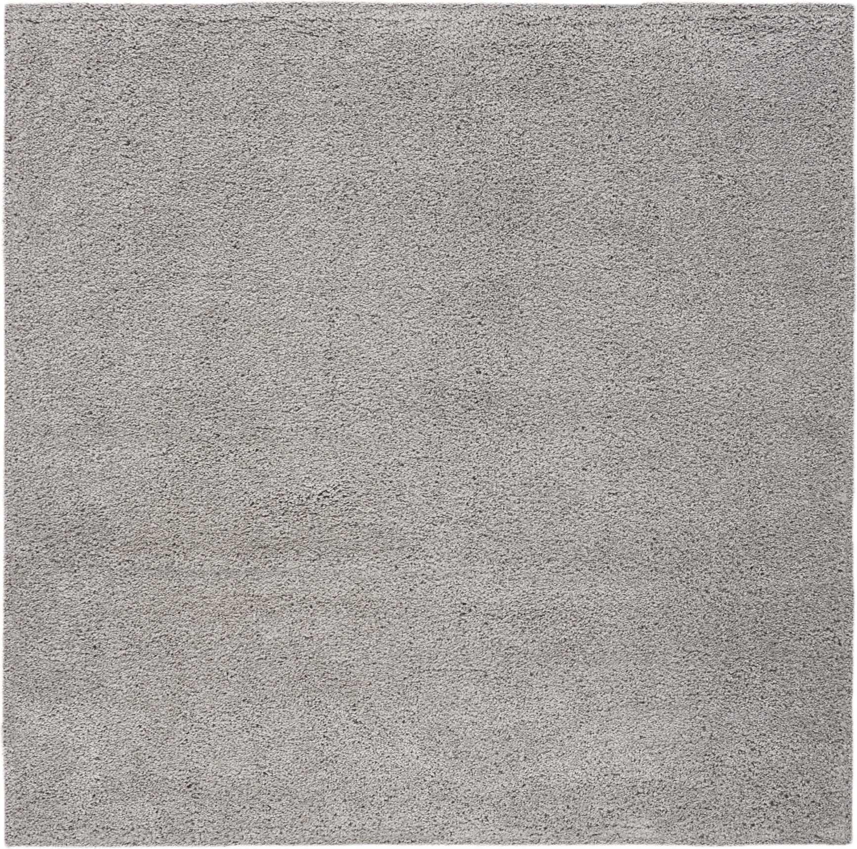 Nourison Malibu Shag 7'10" X Square Solid Rug, Silver Gray, large