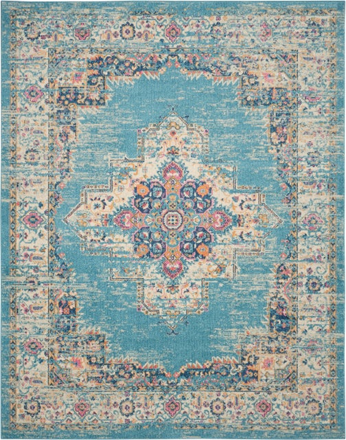 Nourison Nourison Passion 8' x 10' Light Blue Bohemian Indoor Rug, Light Blue