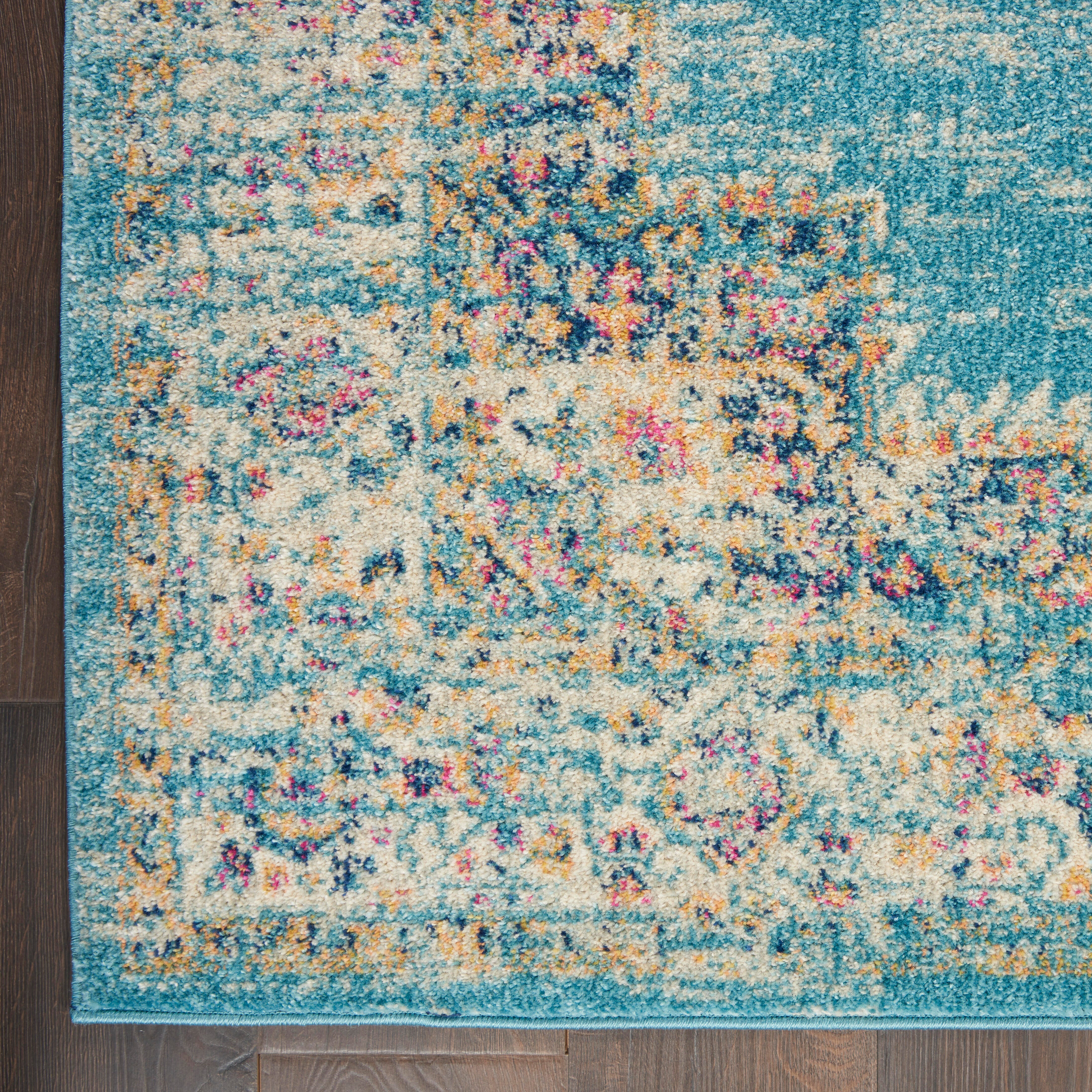 Nourison Nourison Passion 8' x 10' Light Blue Bohemian Indoor Rug, Light Blue, large