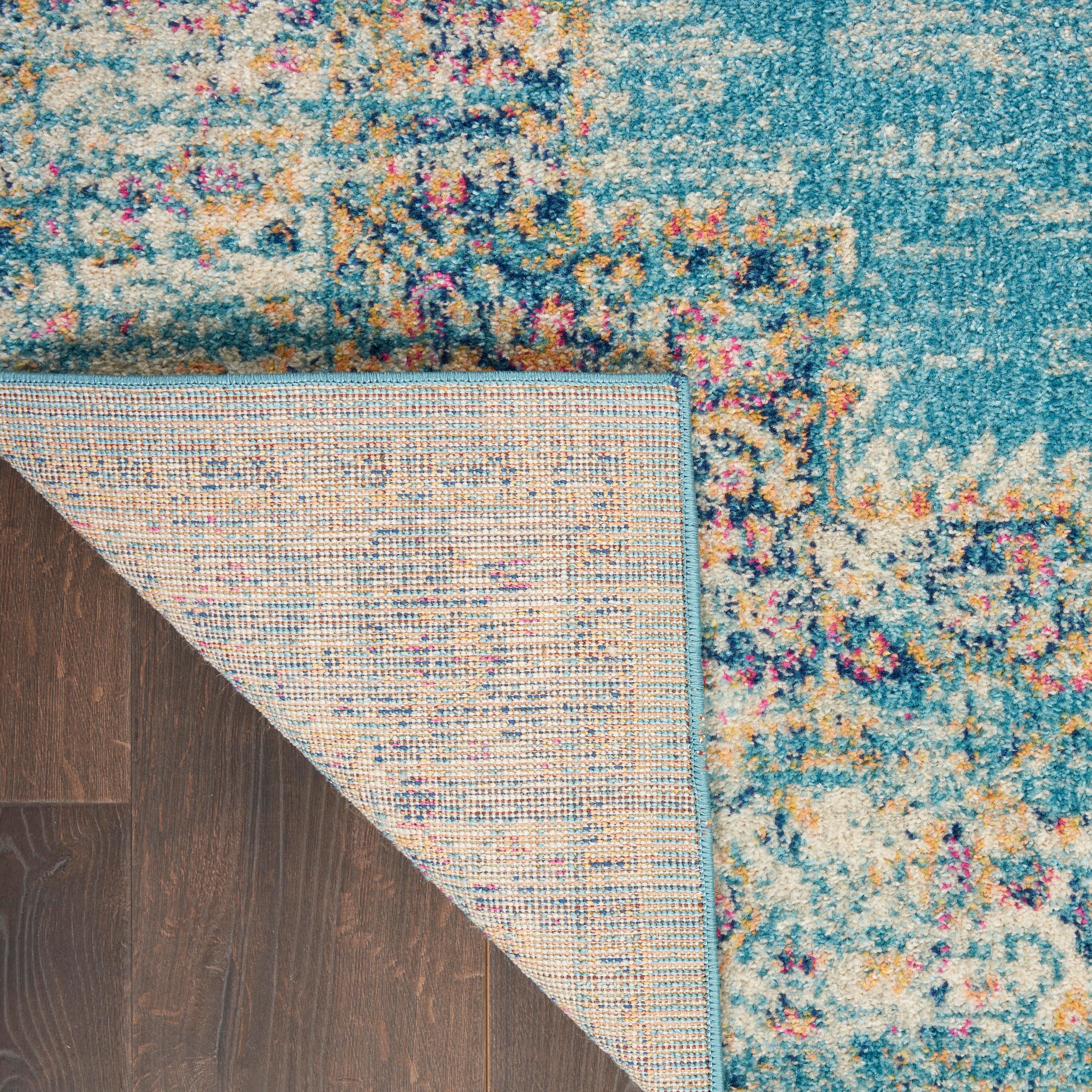 Nourison Nourison Passion 8' x 10' Light Blue Bohemian Indoor Rug, Light Blue, large