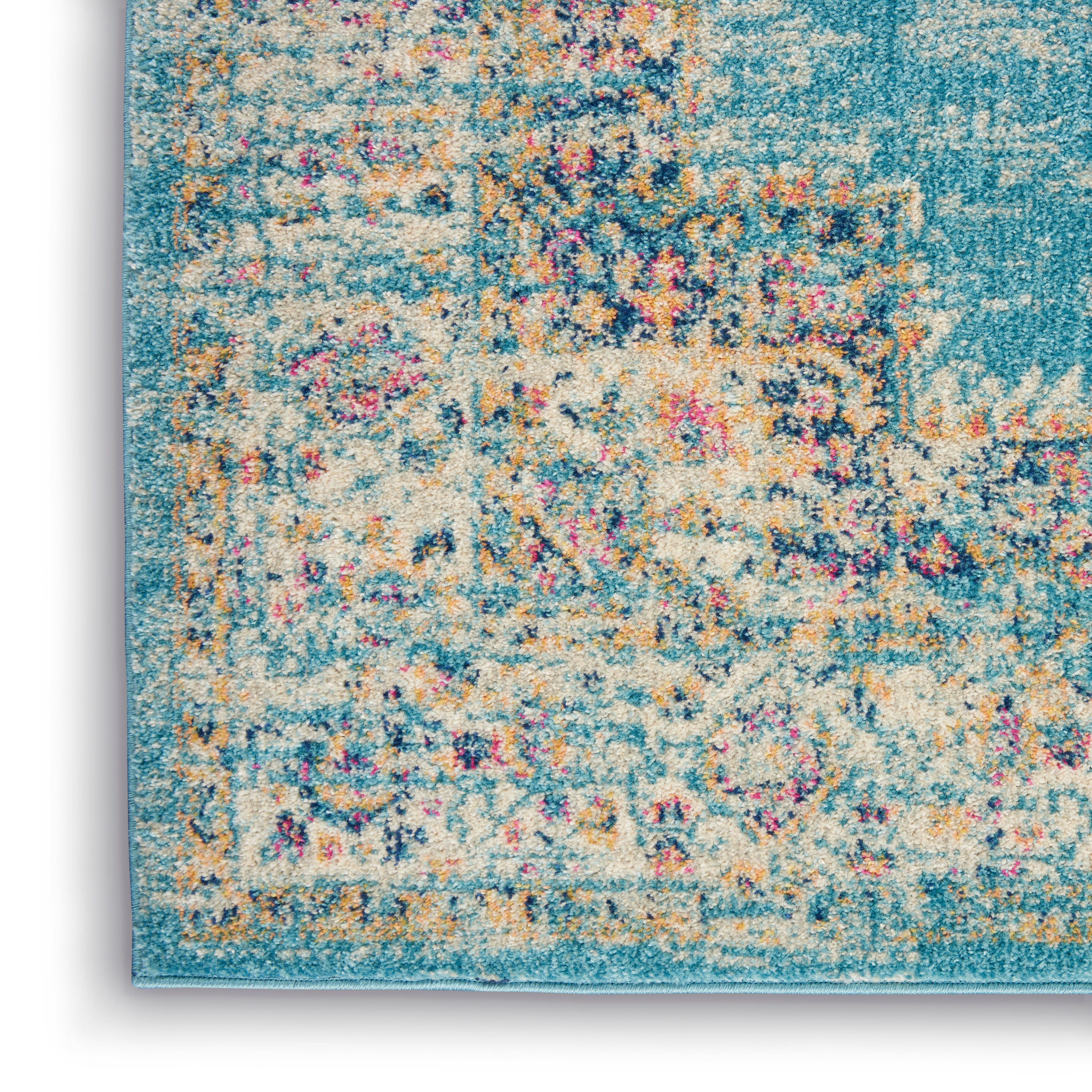 Nourison Nourison Passion 8' x 10' Light Blue Bohemian Indoor Rug, Light Blue, large